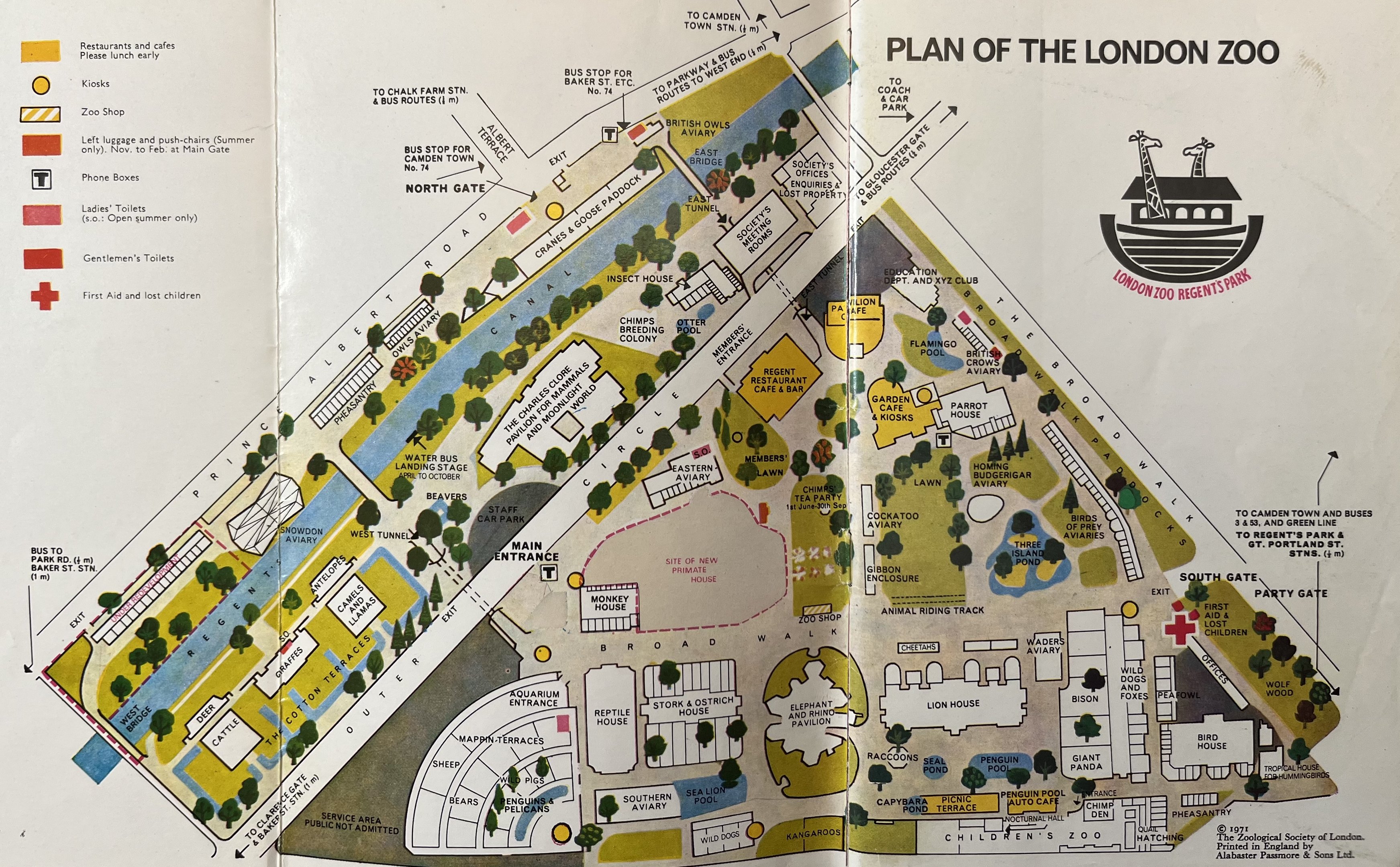 Zoo Map - 1971