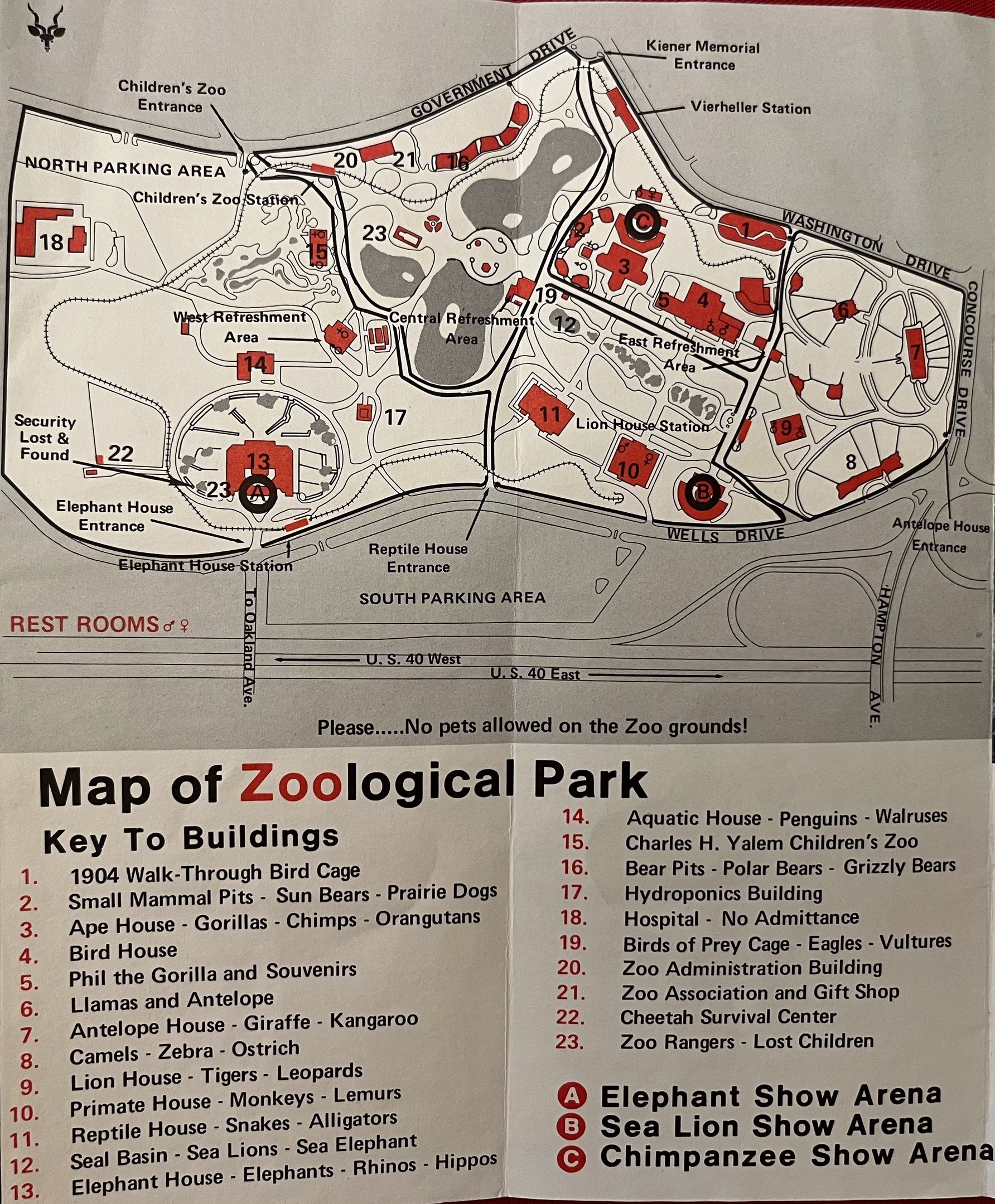 Zoo Map - 1974