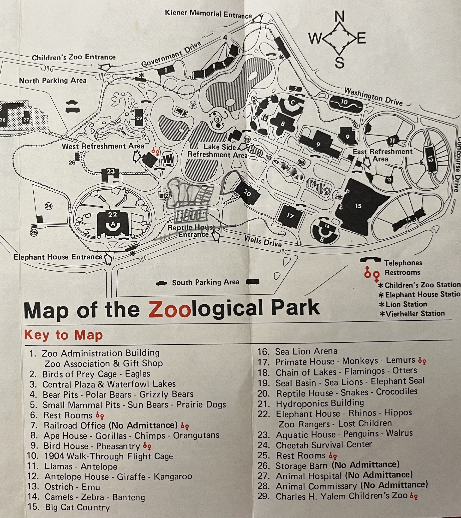 Zoo Map - 1975