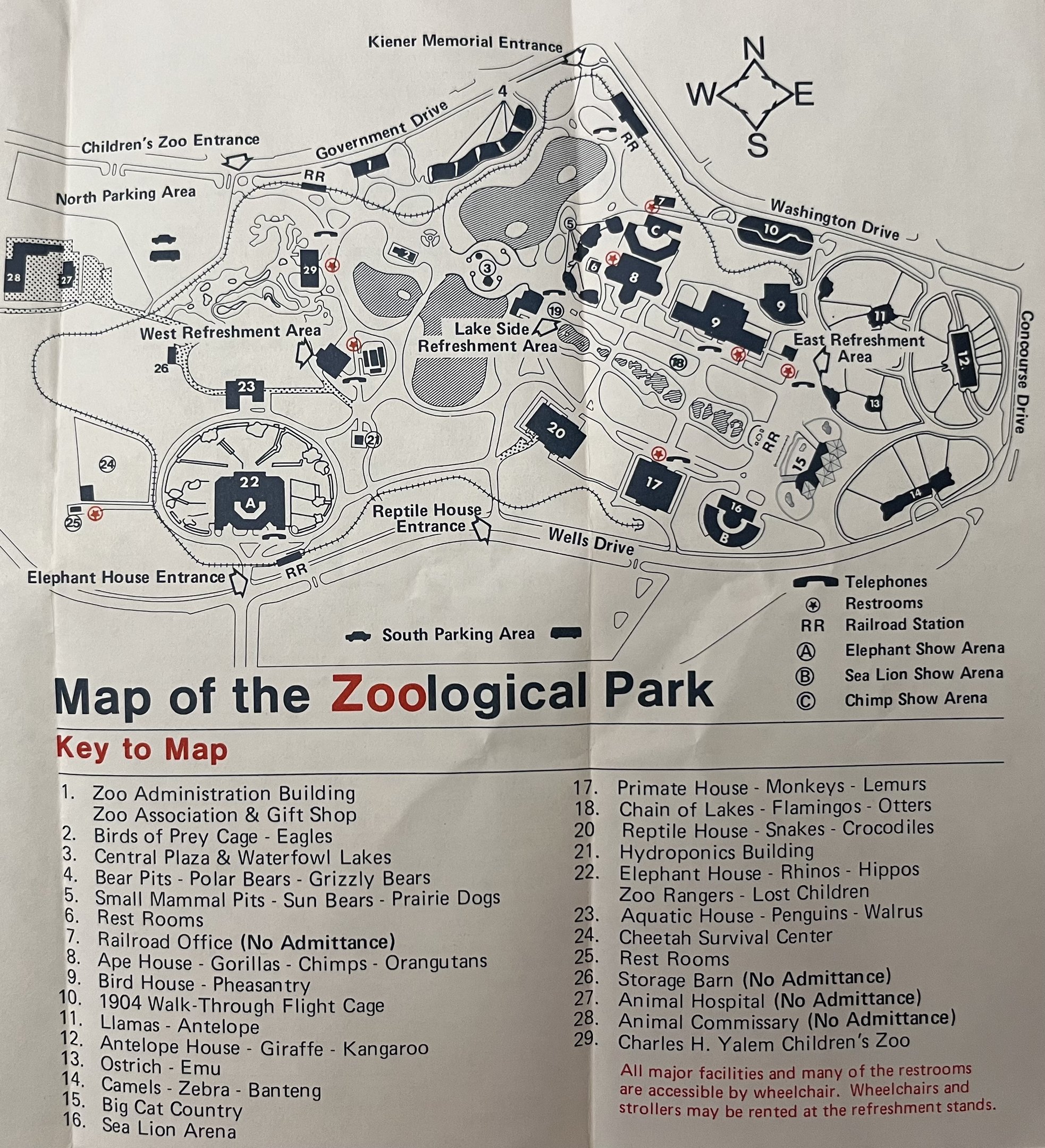 Zoo Map - 1976