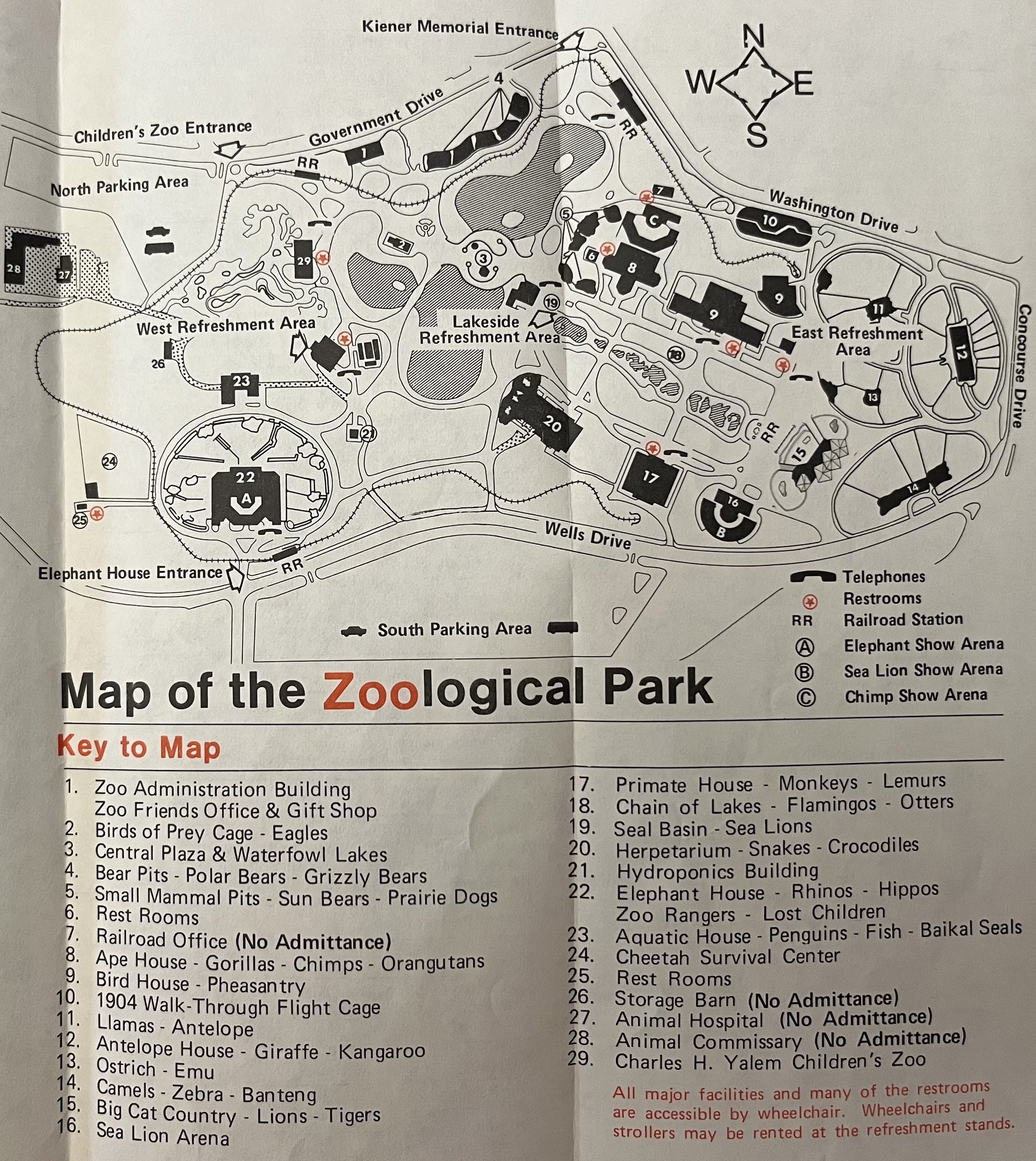 Zoo Map - 1978