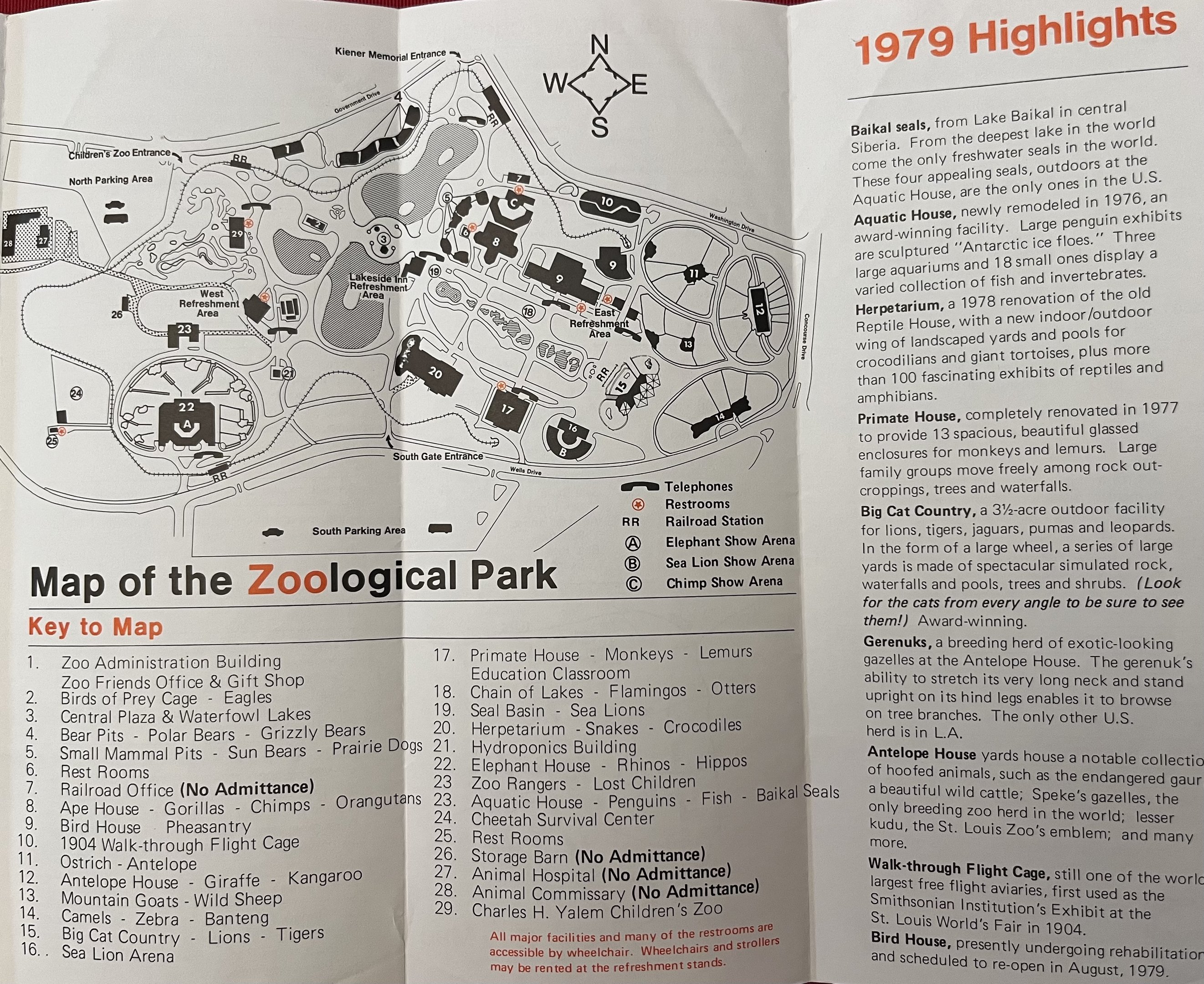 Zoo Map - 1979