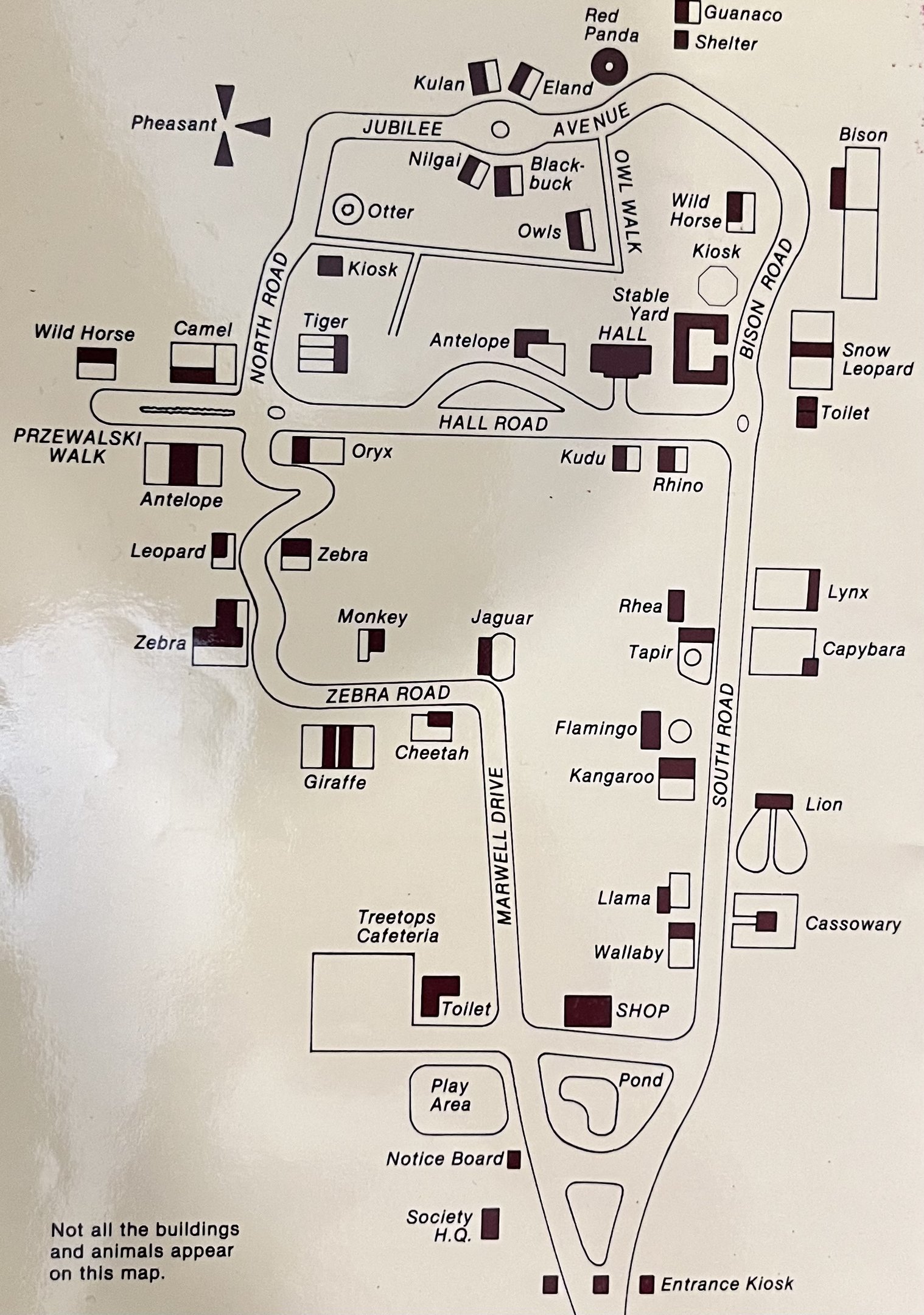 Zoo Map - 1982