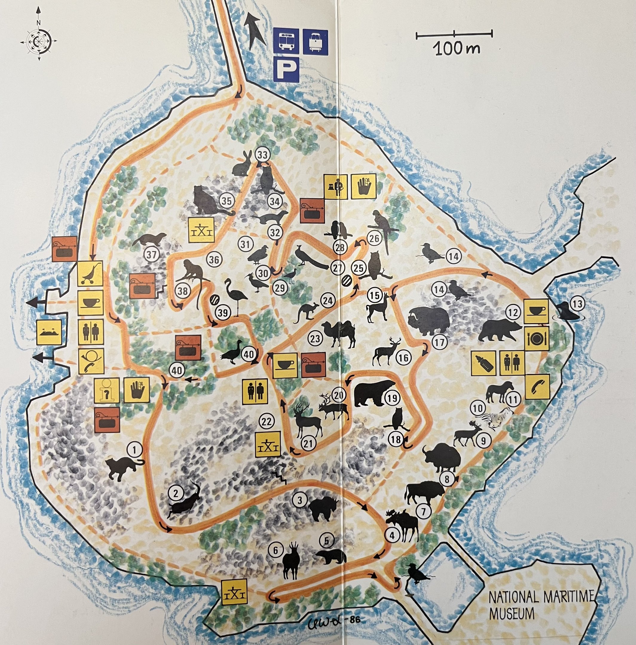 Zoo Map - 1986