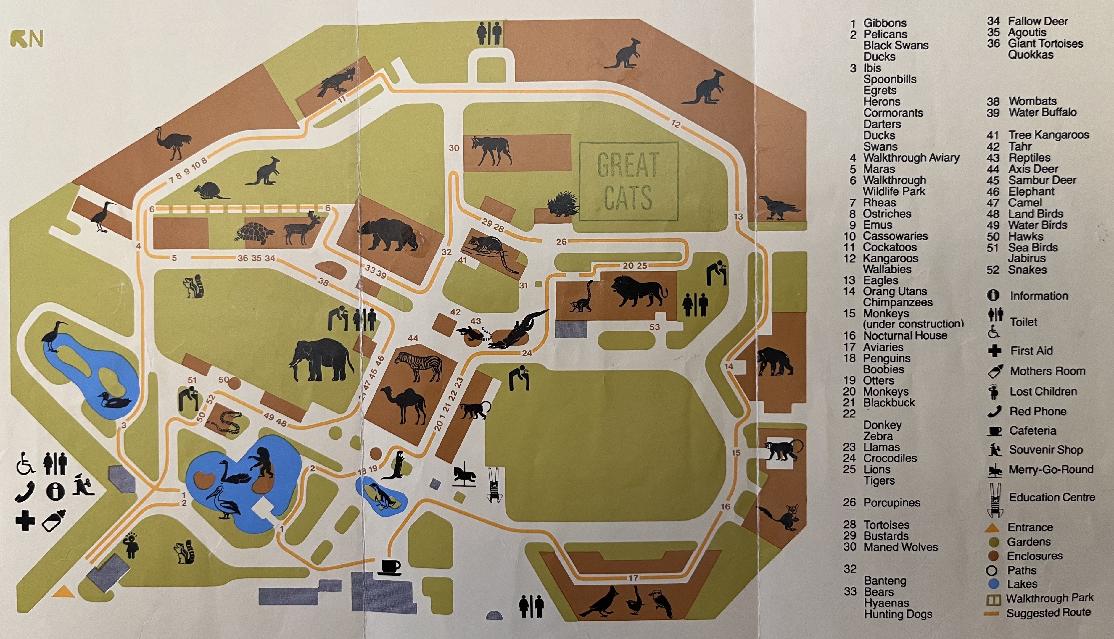 Zoo Map - 1987