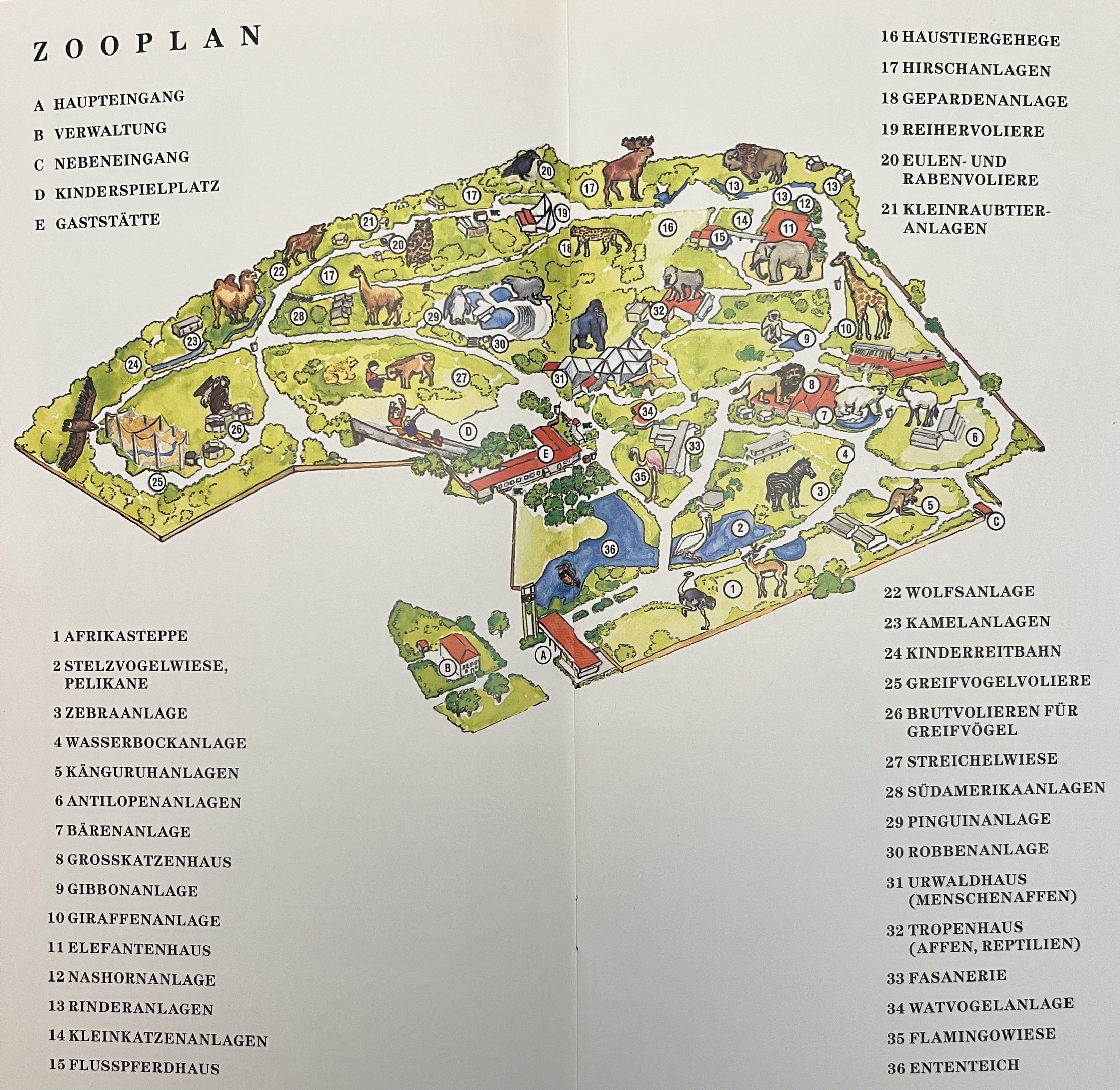 Zoo Map - 1990