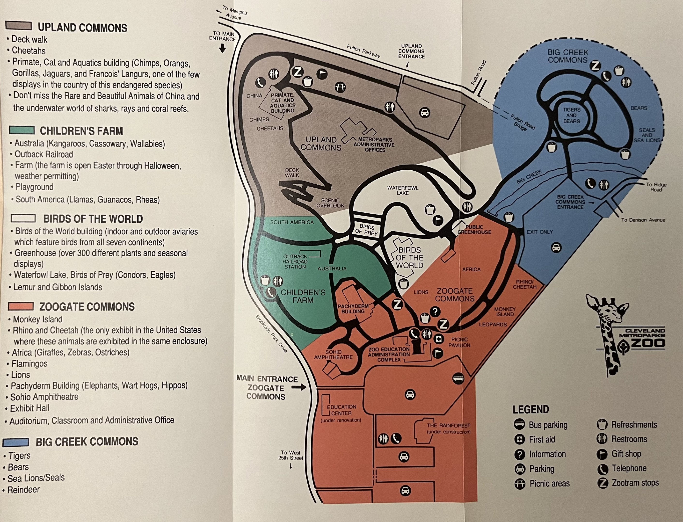 Zoo Map - 1991
