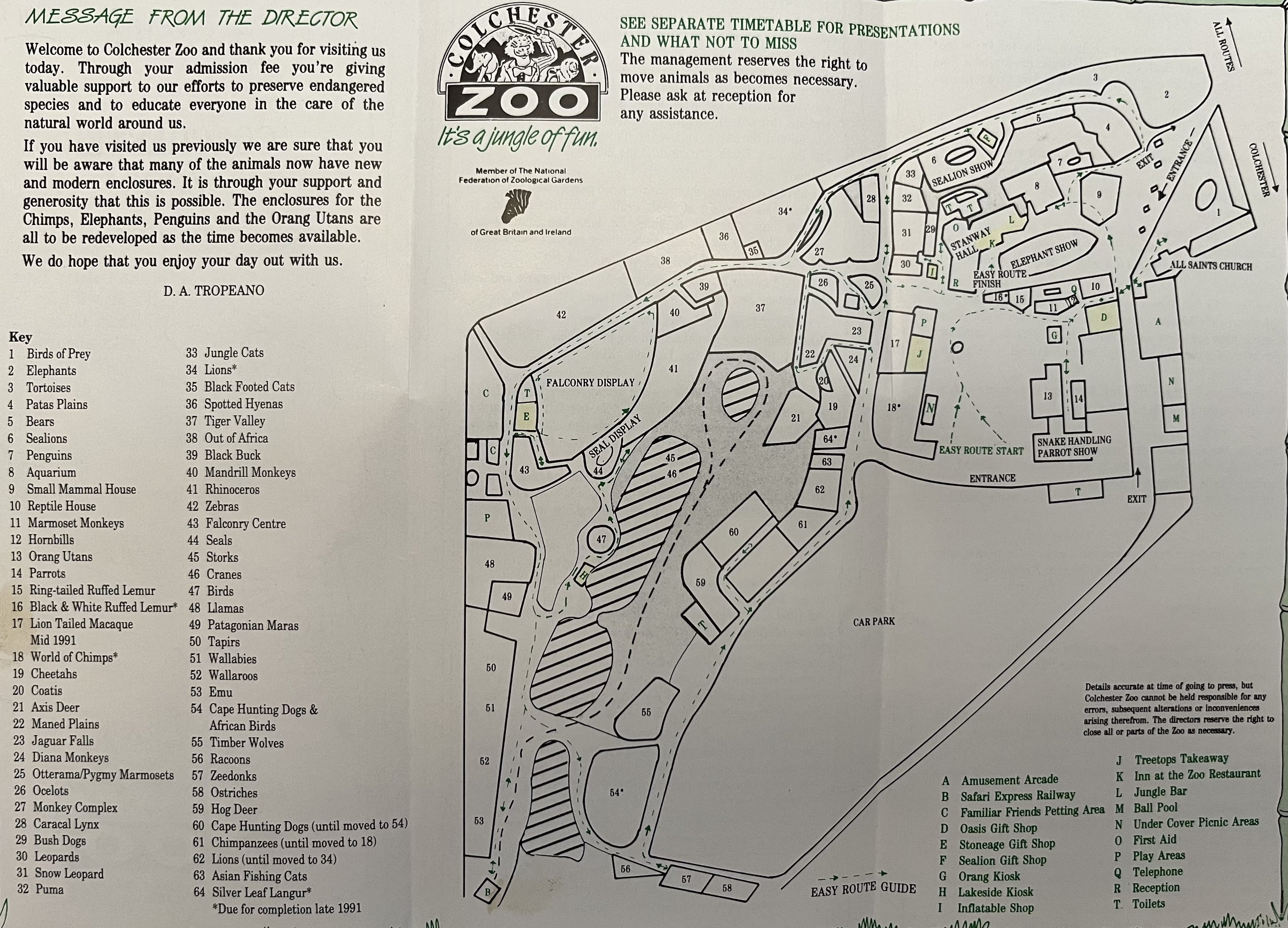 Zoo Map - 1991?