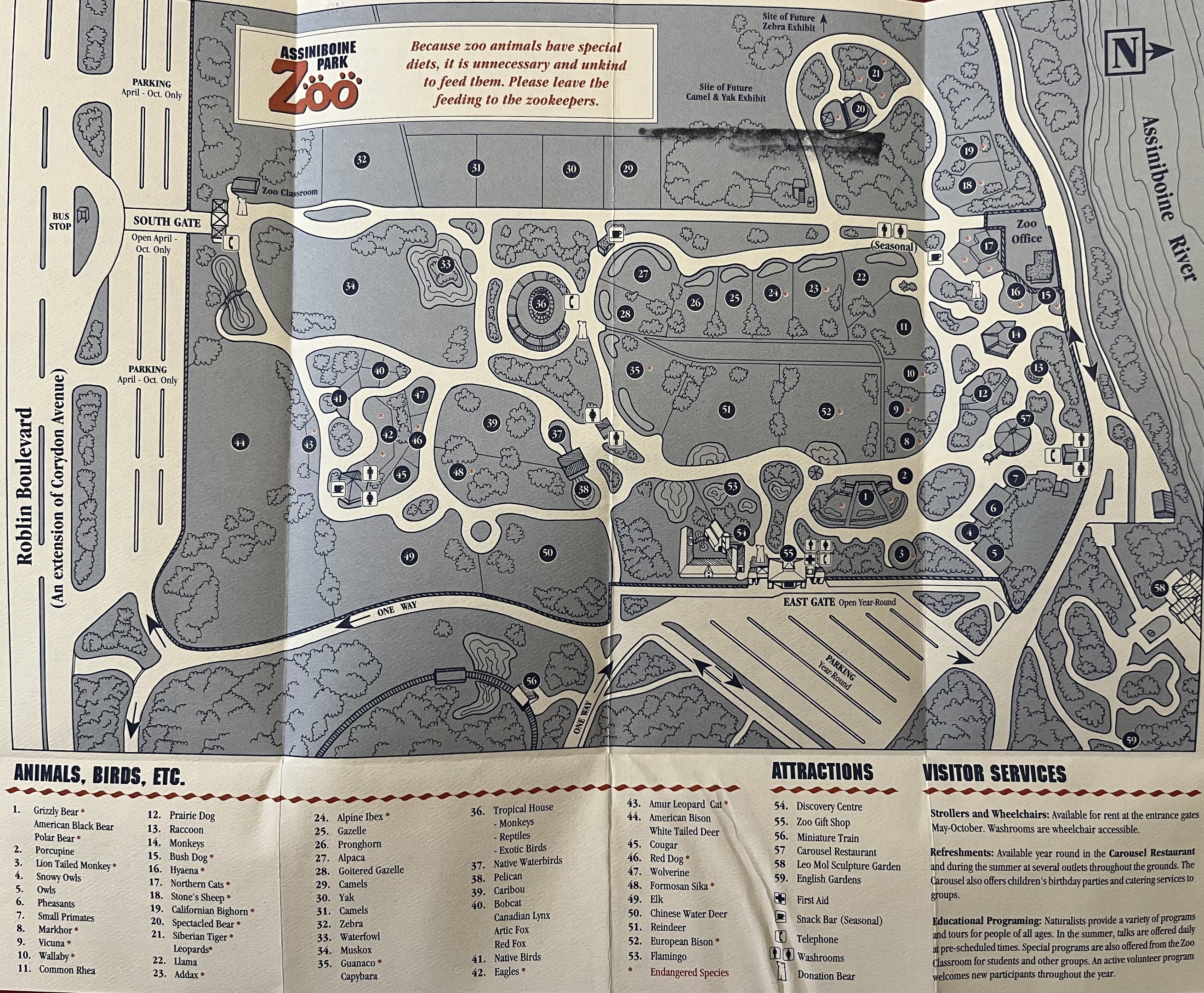 Zoo Map - 1992