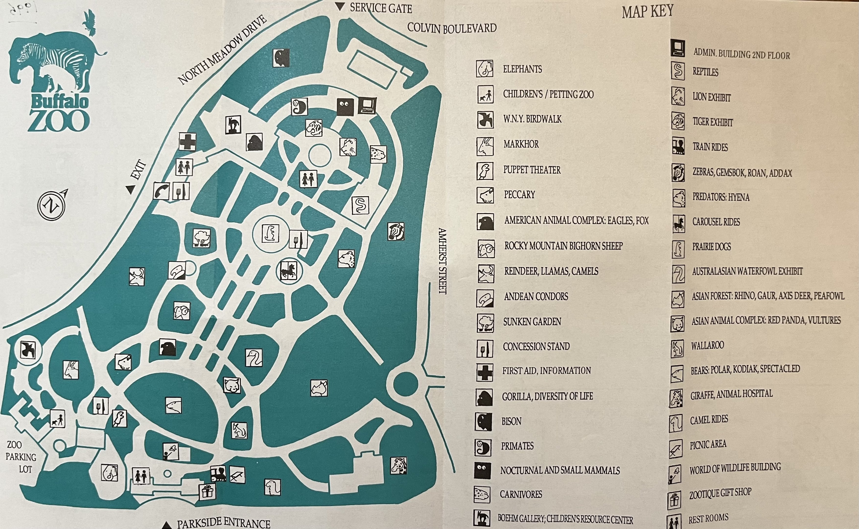 Zoo Map - 1995