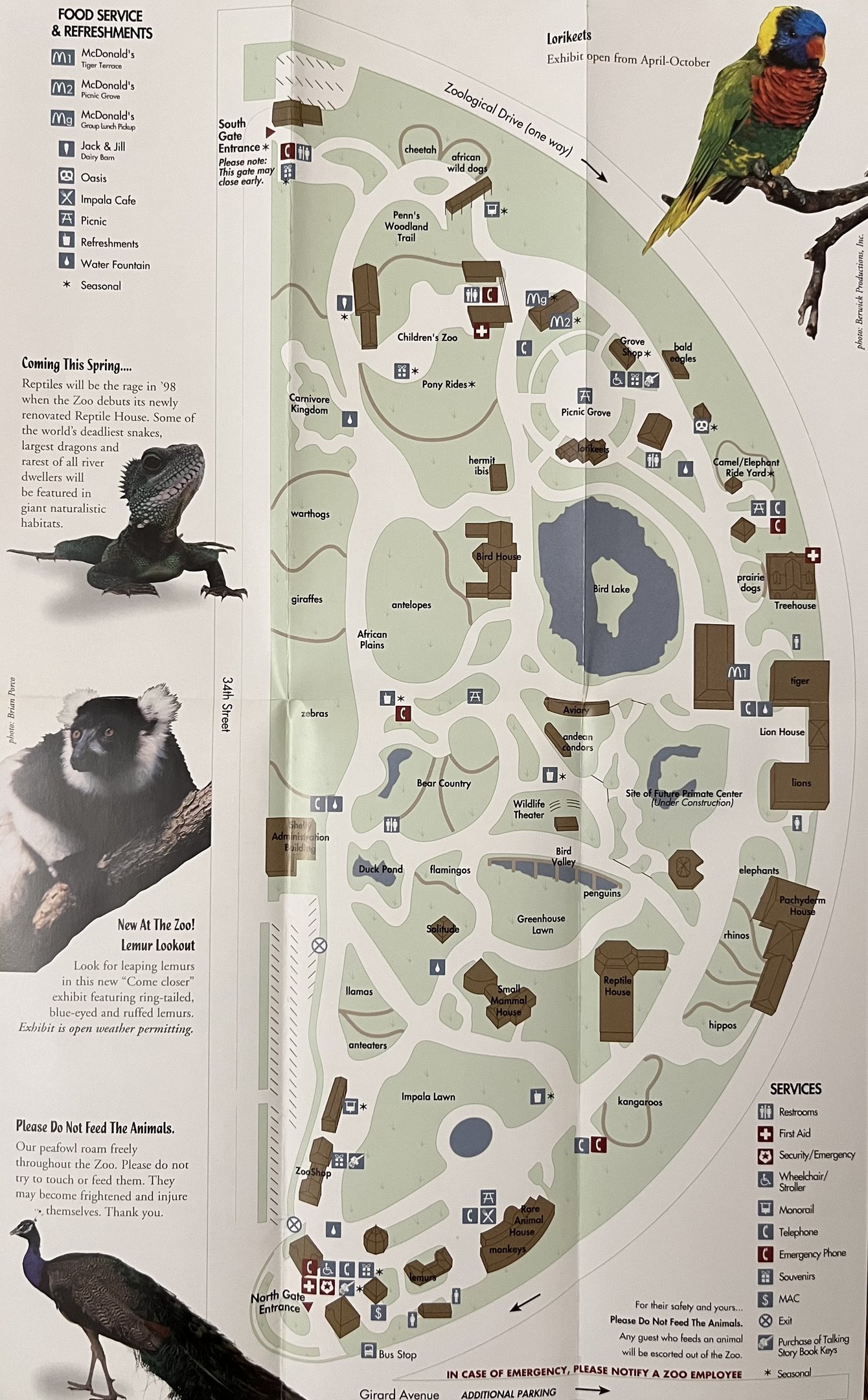 Zoo Map - 1998