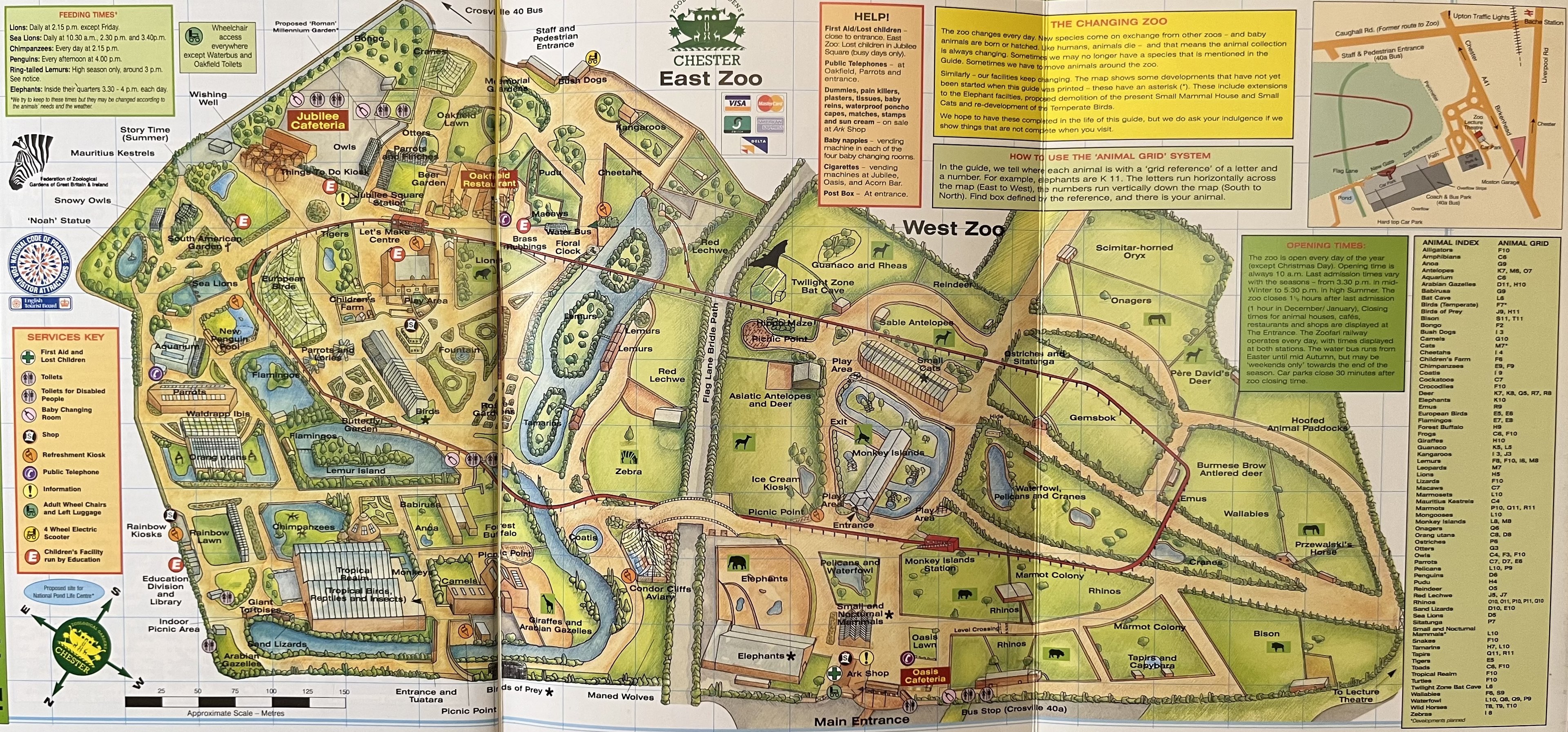 Zoo Map - 1998