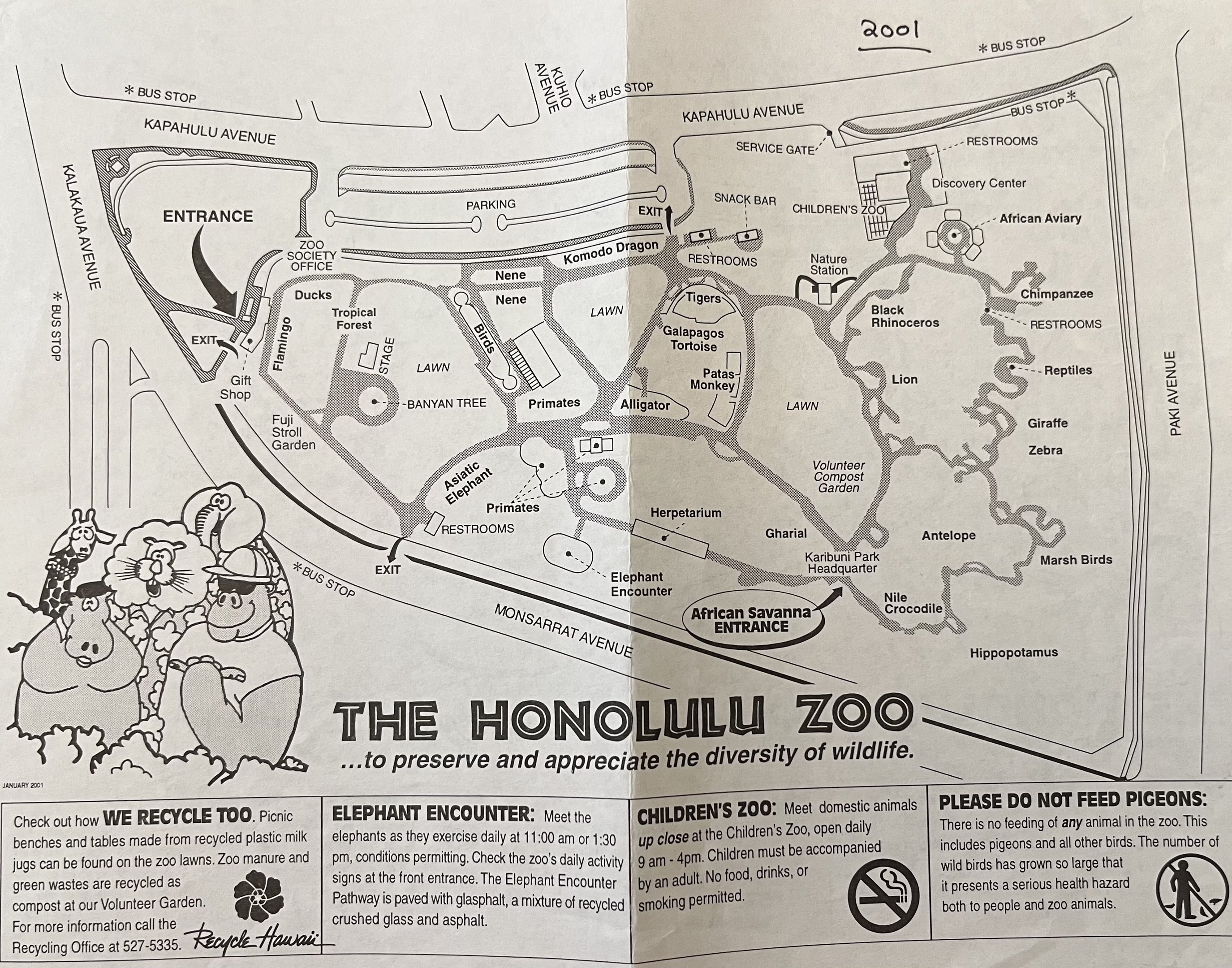 Zoo Map - 2001