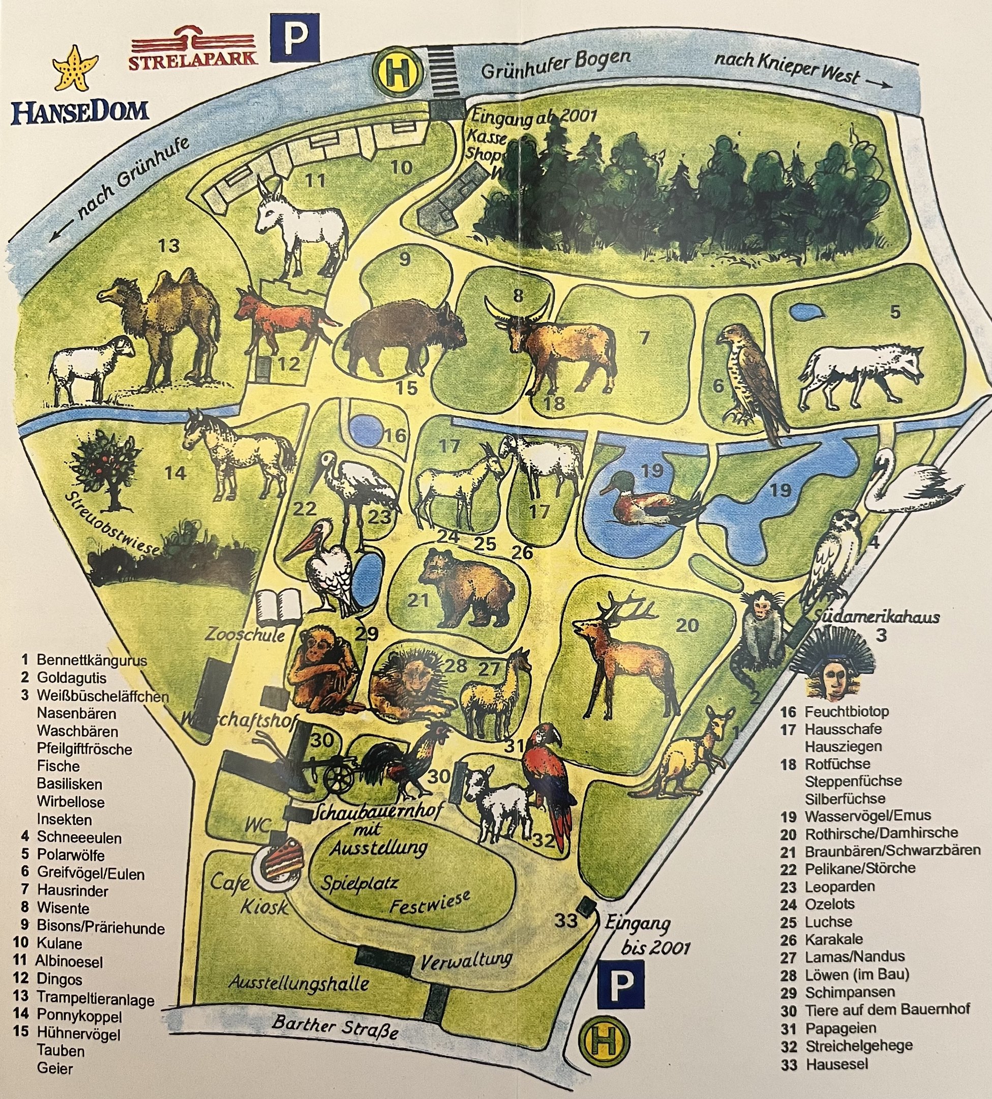 Zoo Map - 2001