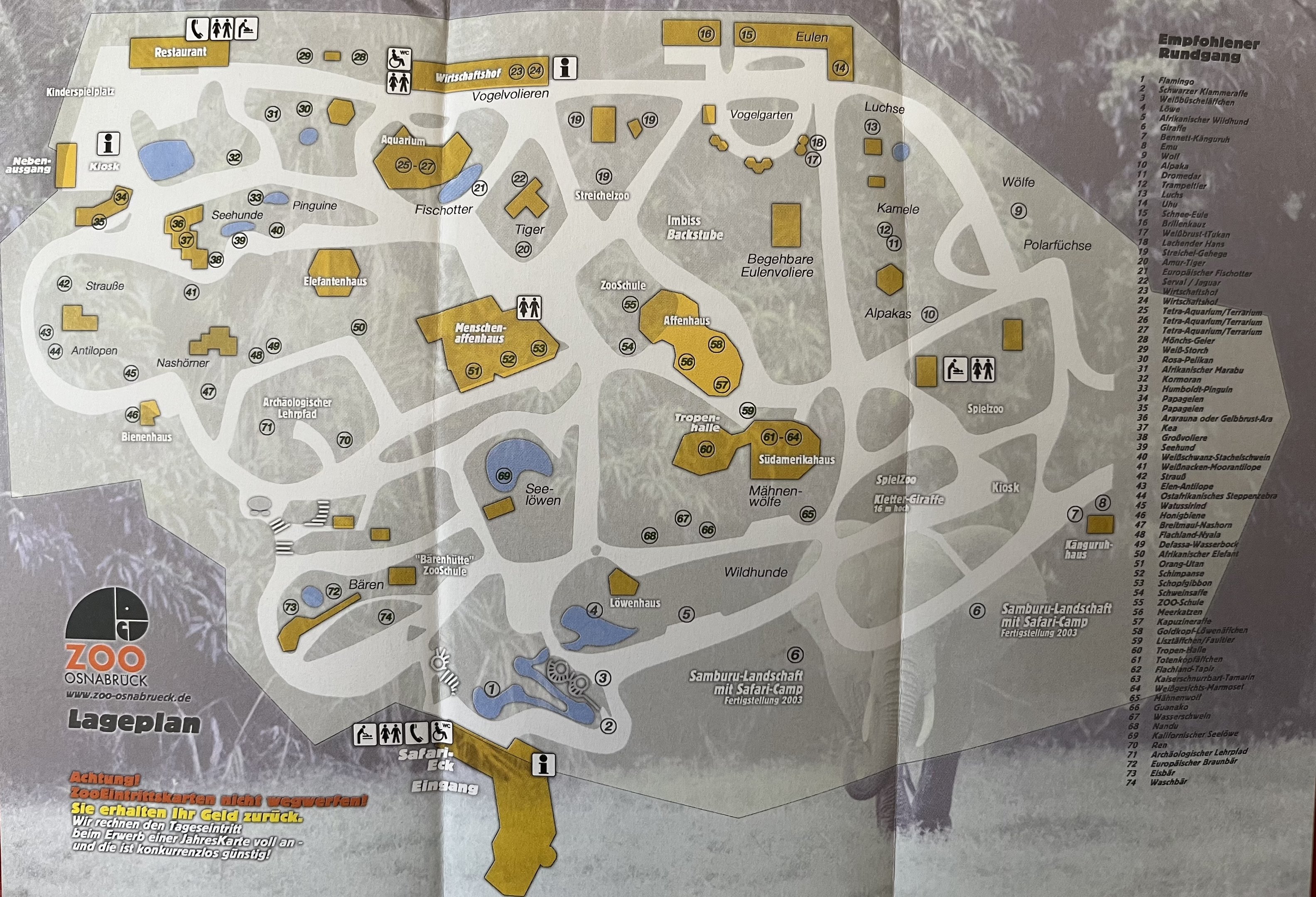 Zoo Map - 2002