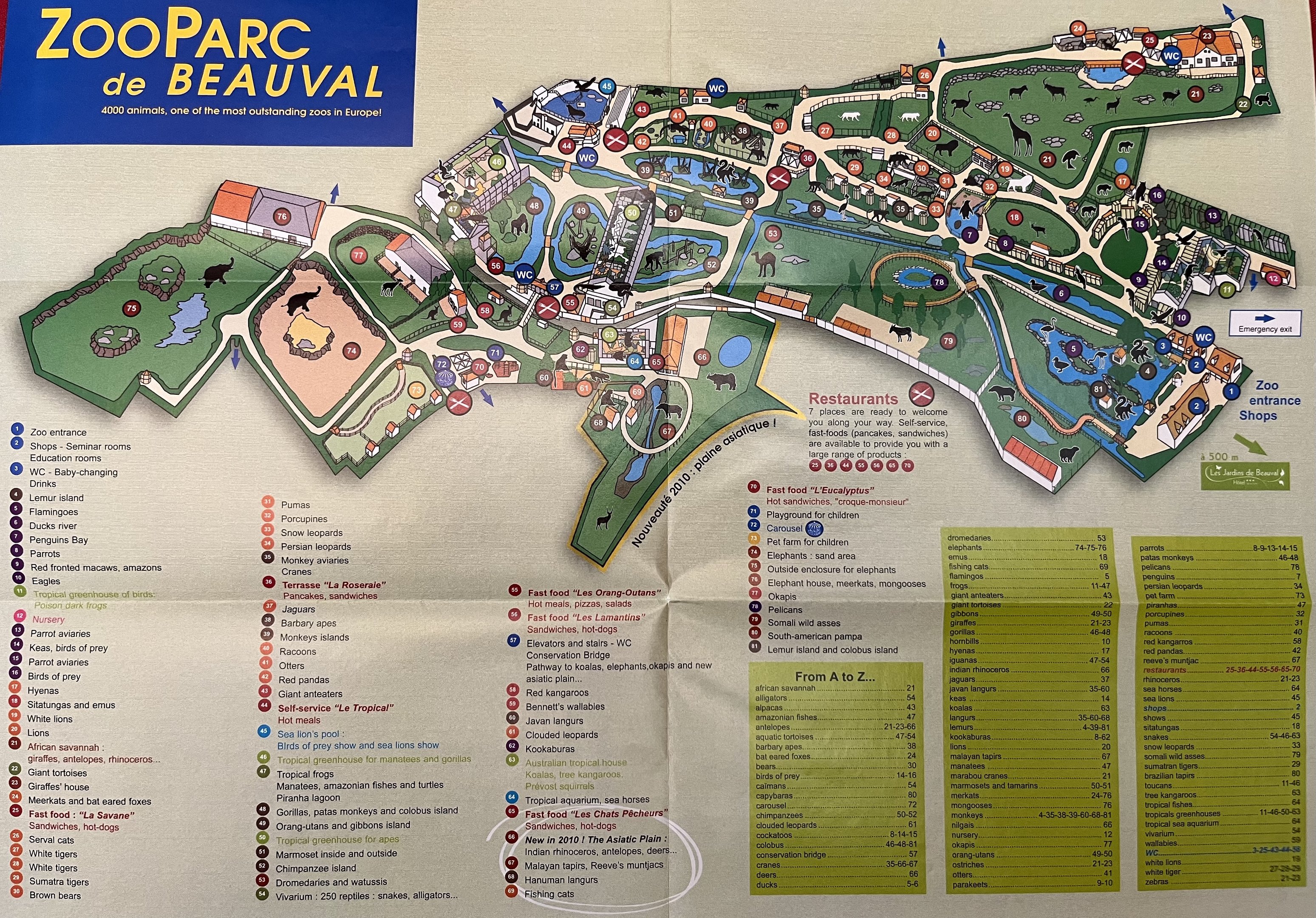 Zoo Map - 2010 (English)