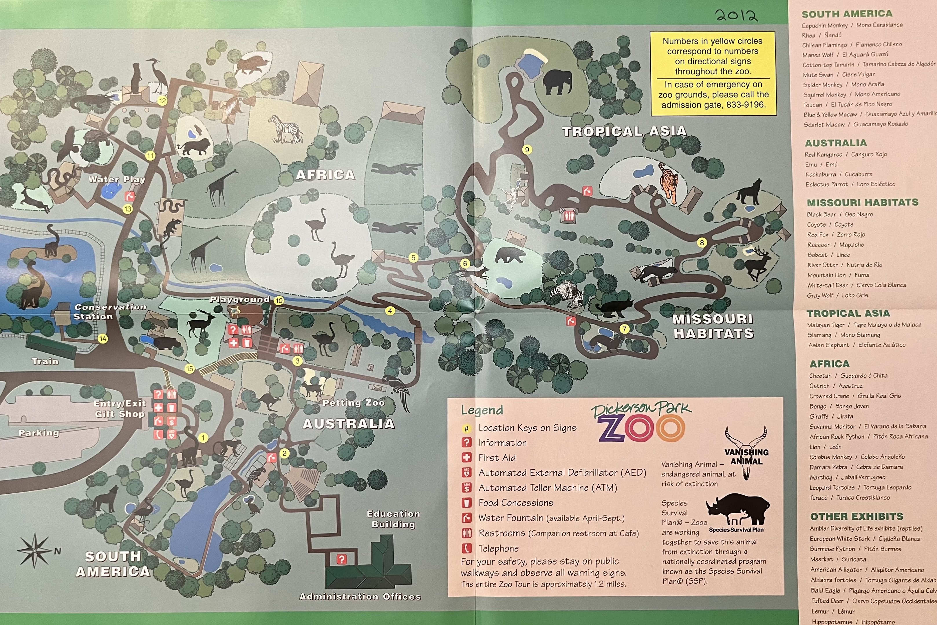 Zoo Map - 2012