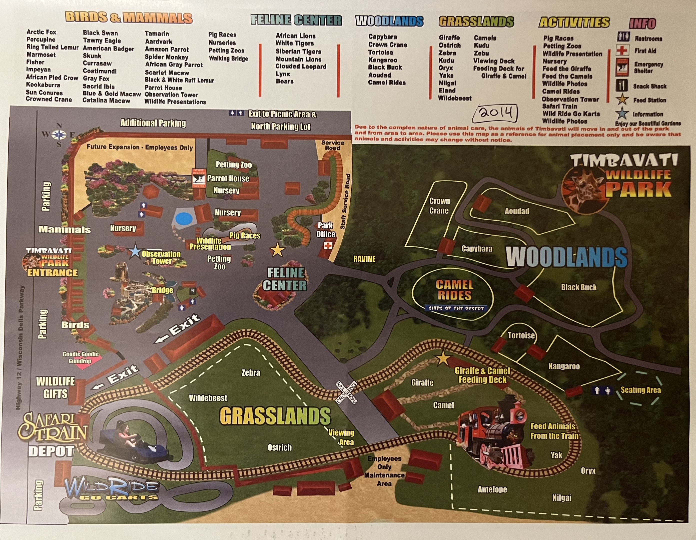 Zoo Map - 2014