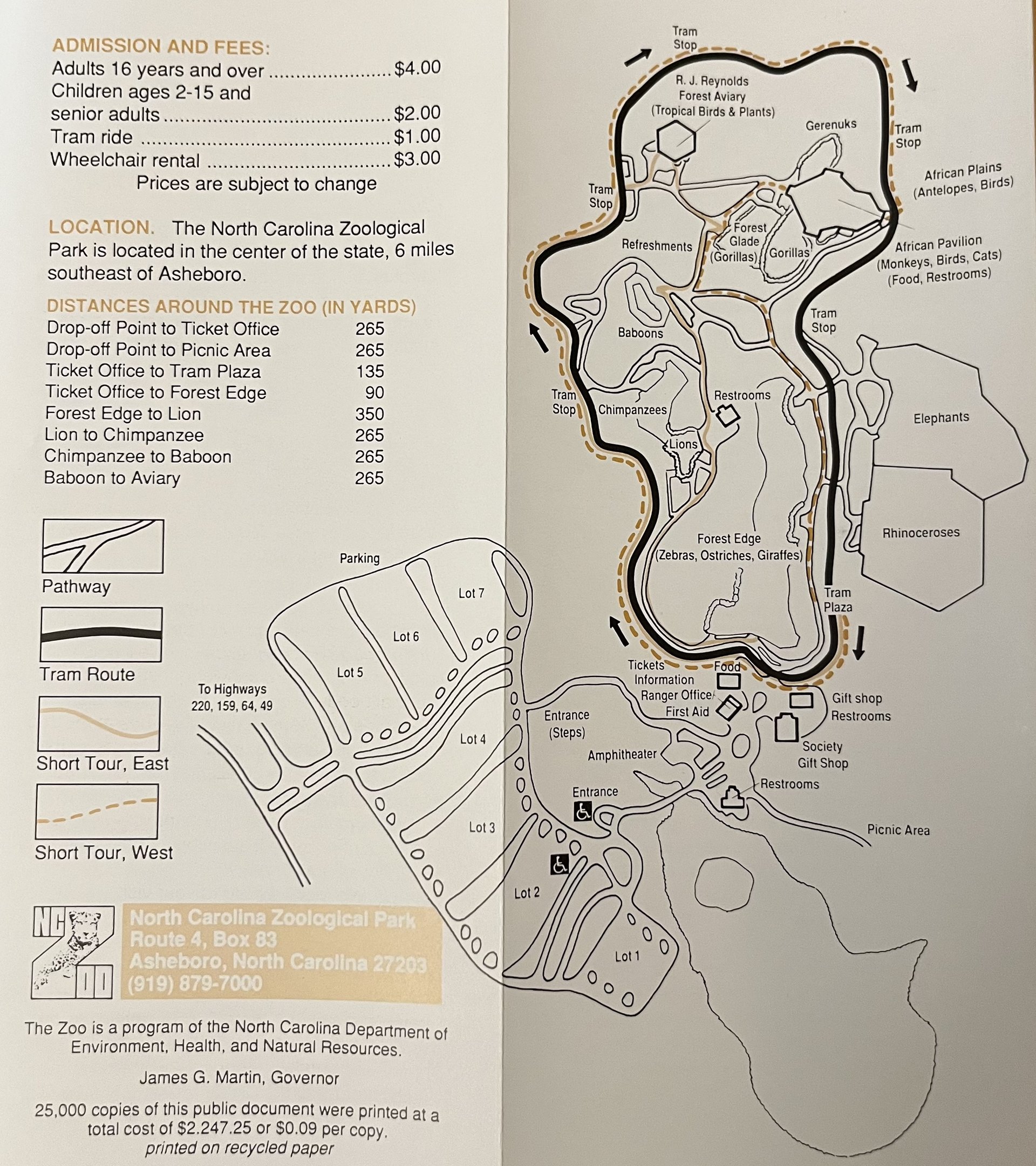 Zoo Map - Africa (circa early 1990s)