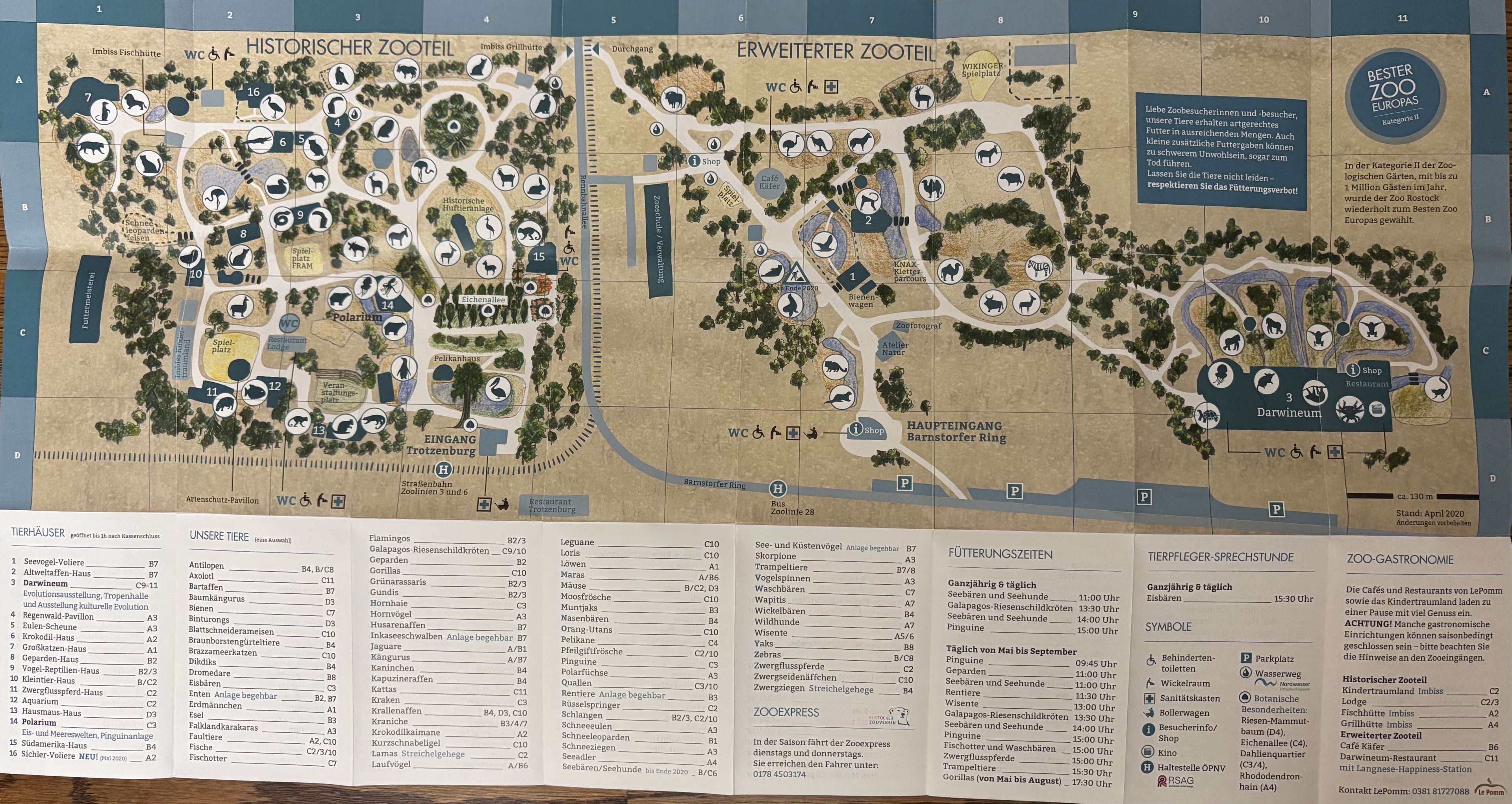 Zoo Map - April 2020