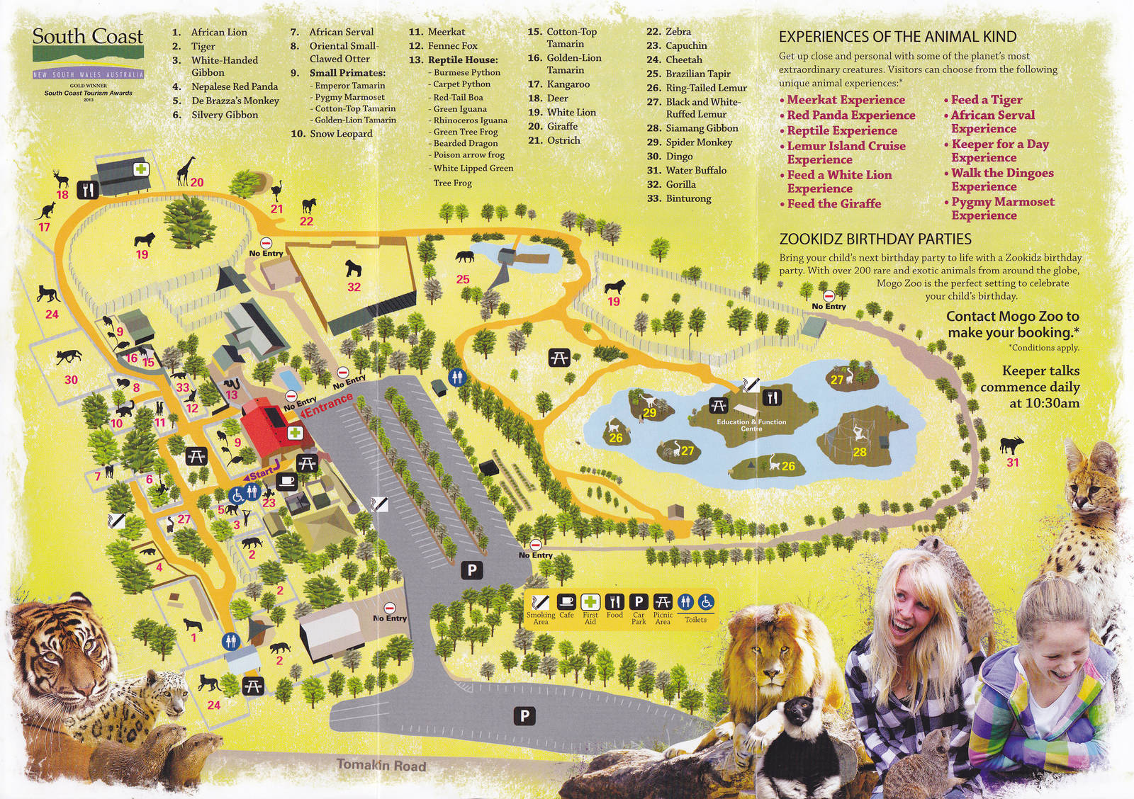 Zoo Map as of 2014