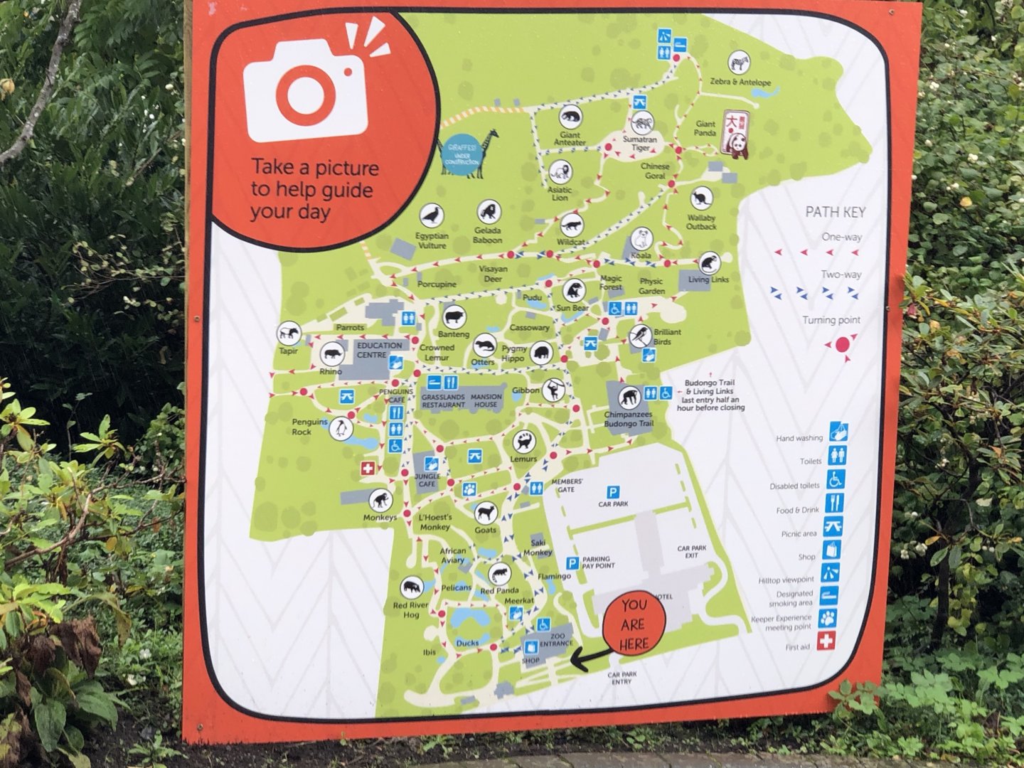 Zoo Map at Edinburgh Zoo (2020)