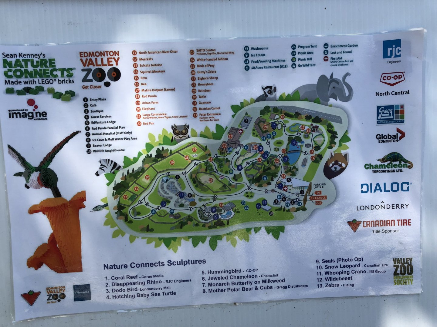 Zoo Map at Edmonton Valley Zoo (July 2022)