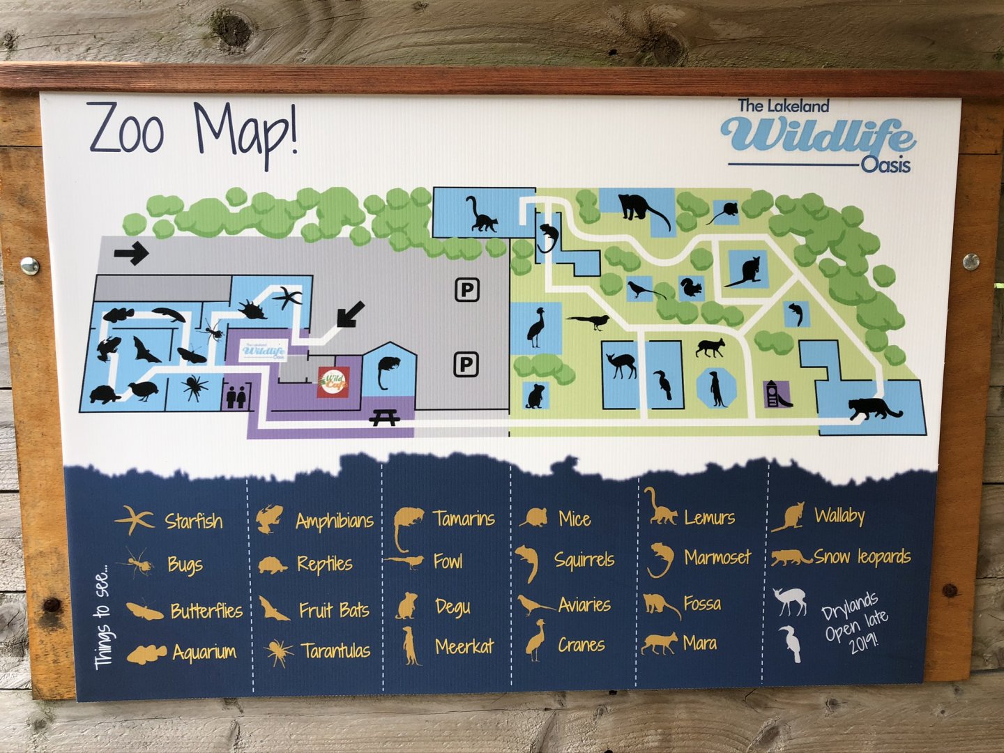Zoo Map at Lakeland Wildlife Oasis (2020)