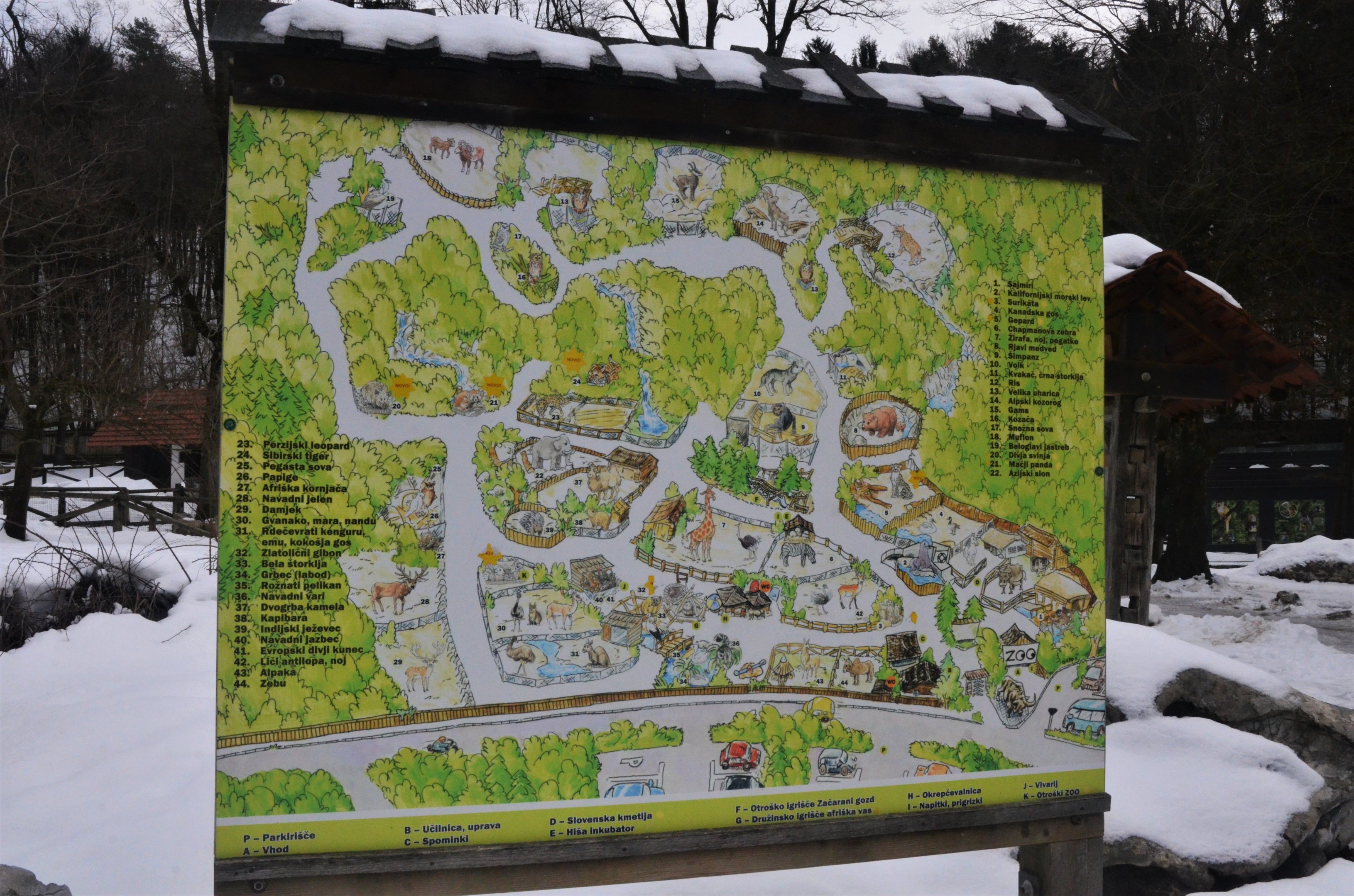 Zoo Map at Ljubljana Zoo, 07/03/18