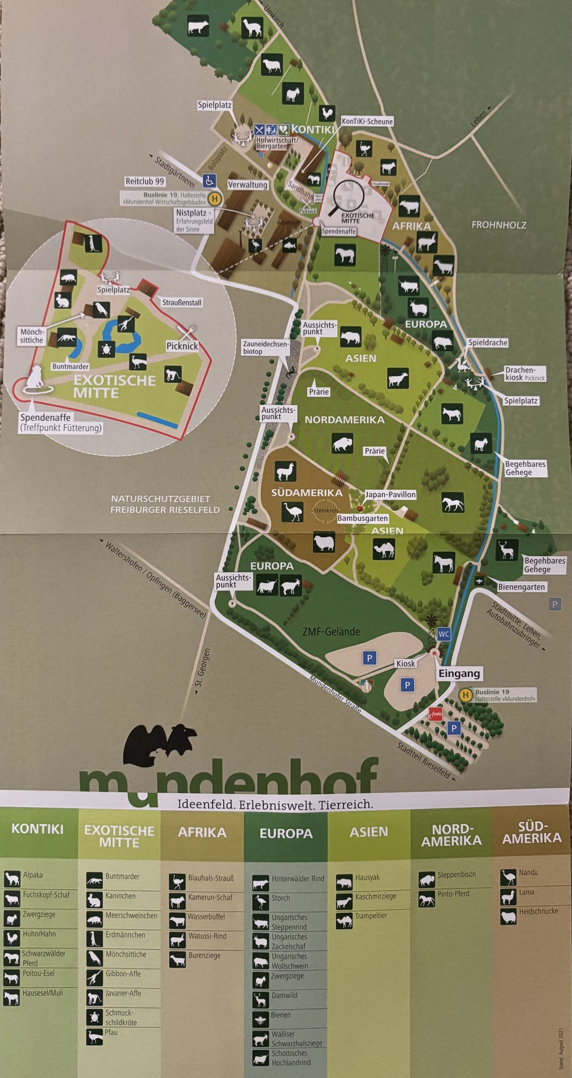 Zoo Map - August 2021