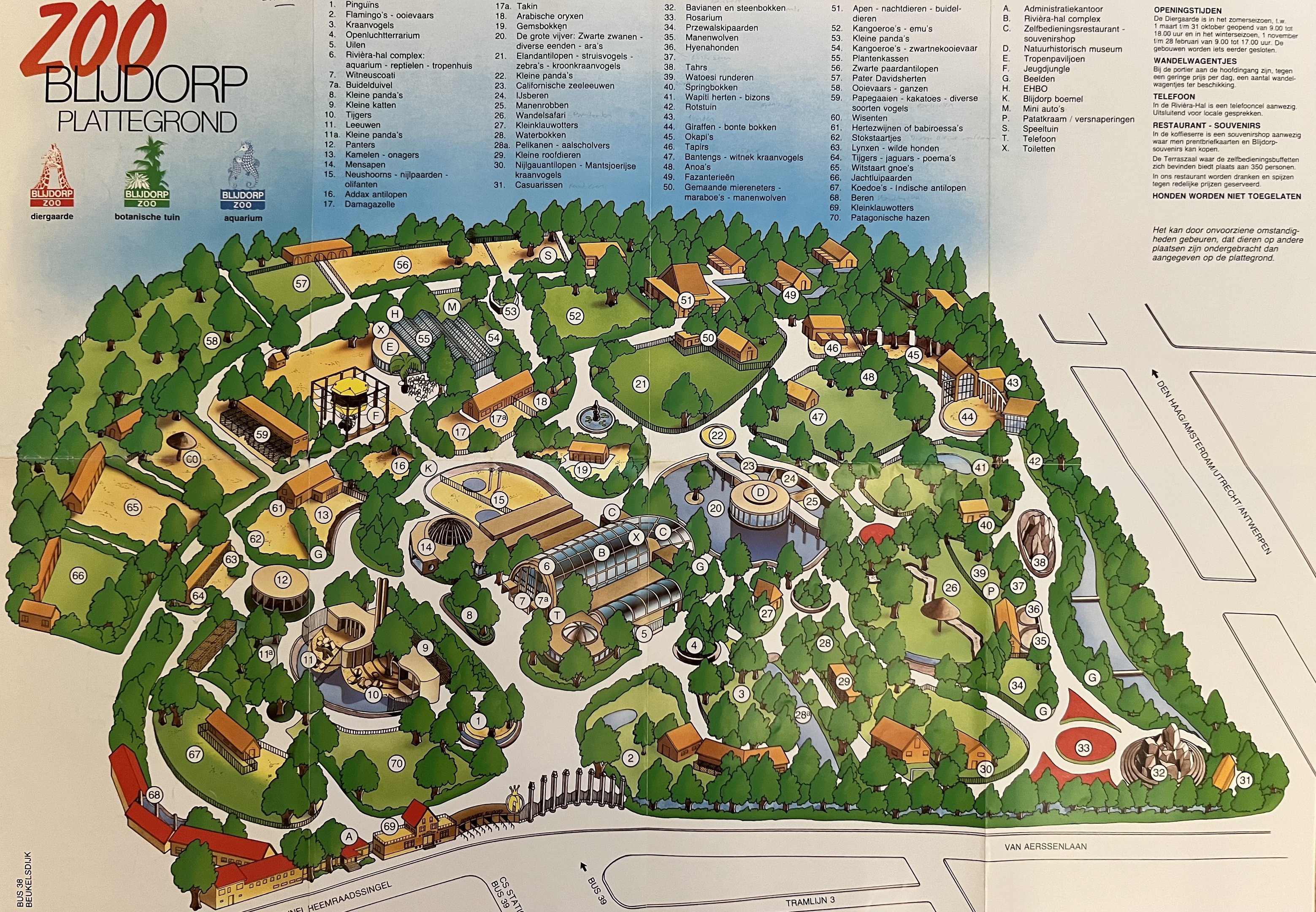 Zoo Map - circa 1989