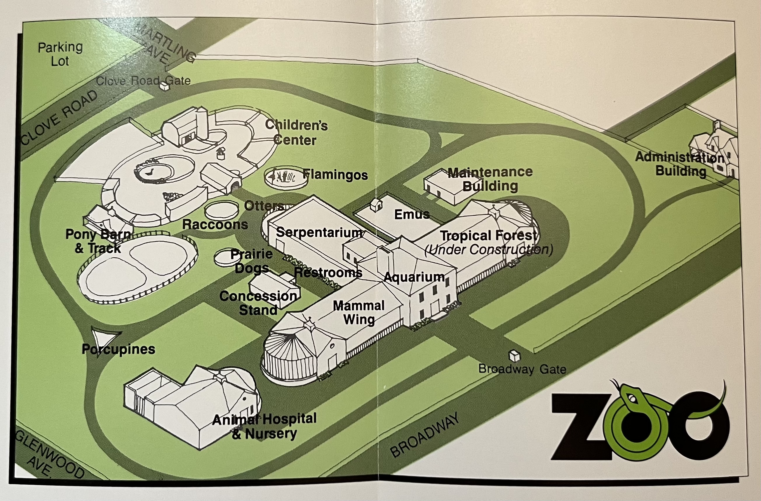 Zoo Map - circa 1990