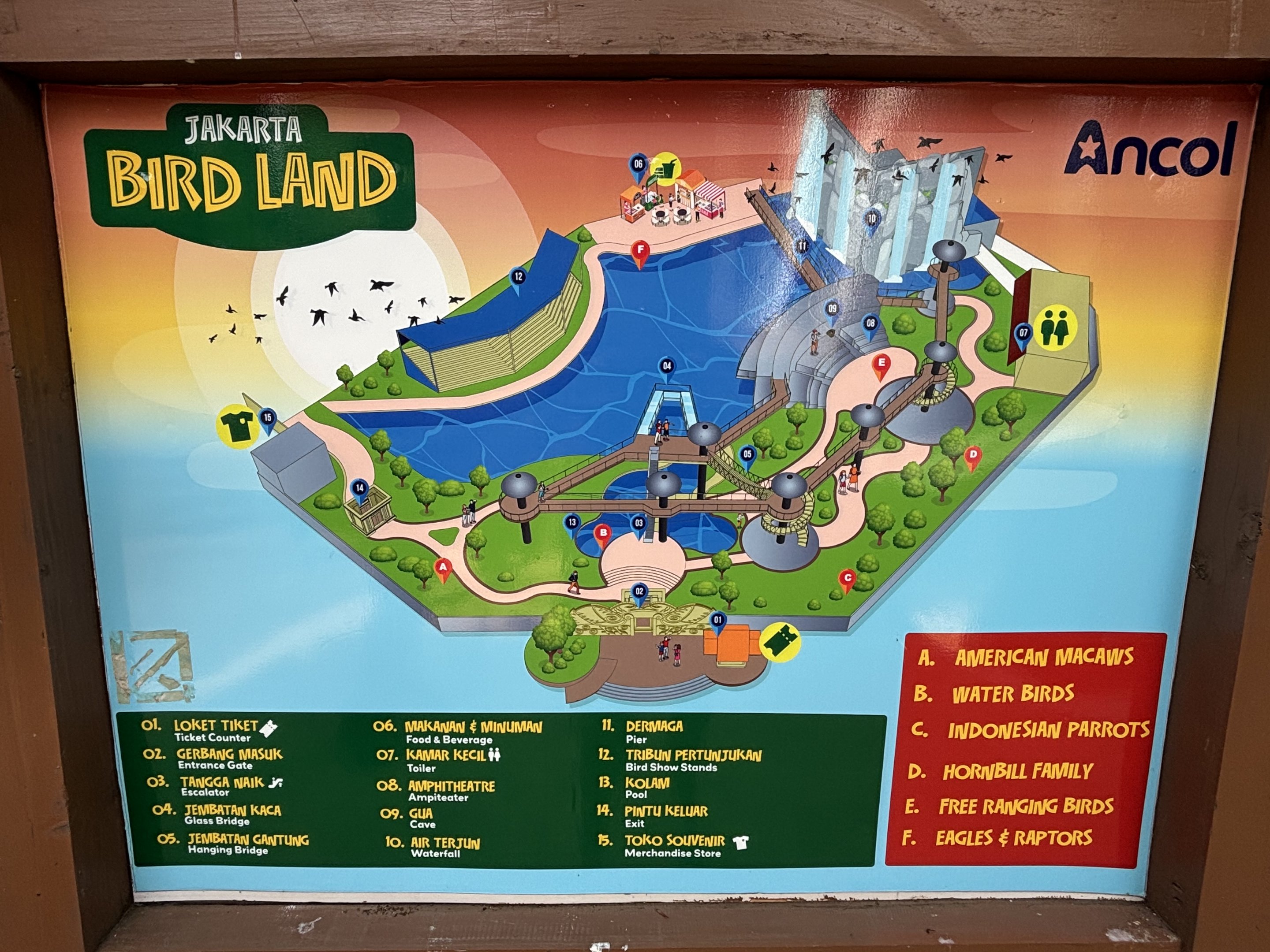Zoo Map - Jakarta Bird Land