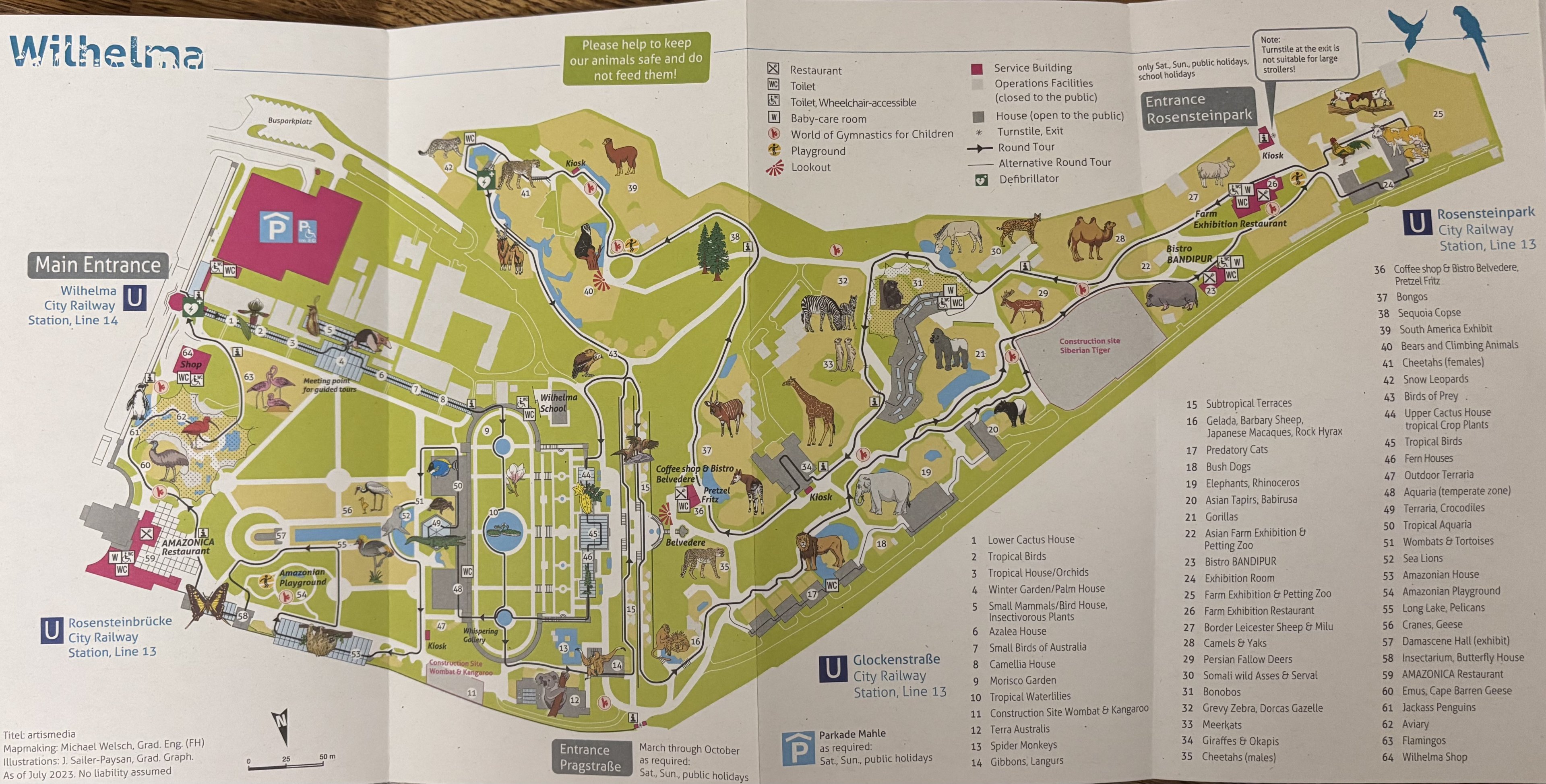 Zoo Map - July 2023