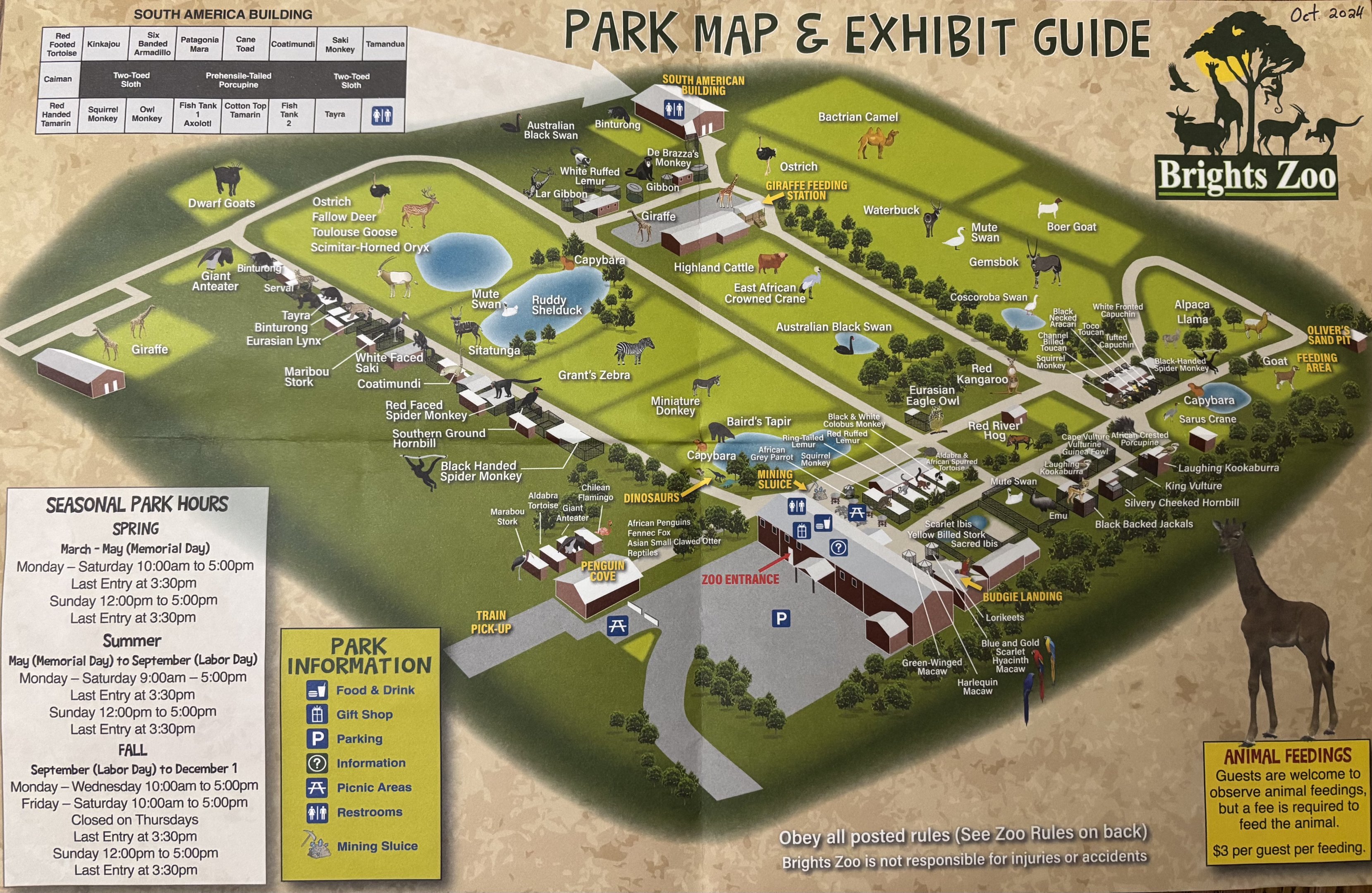 Zoo Map - October 2024
