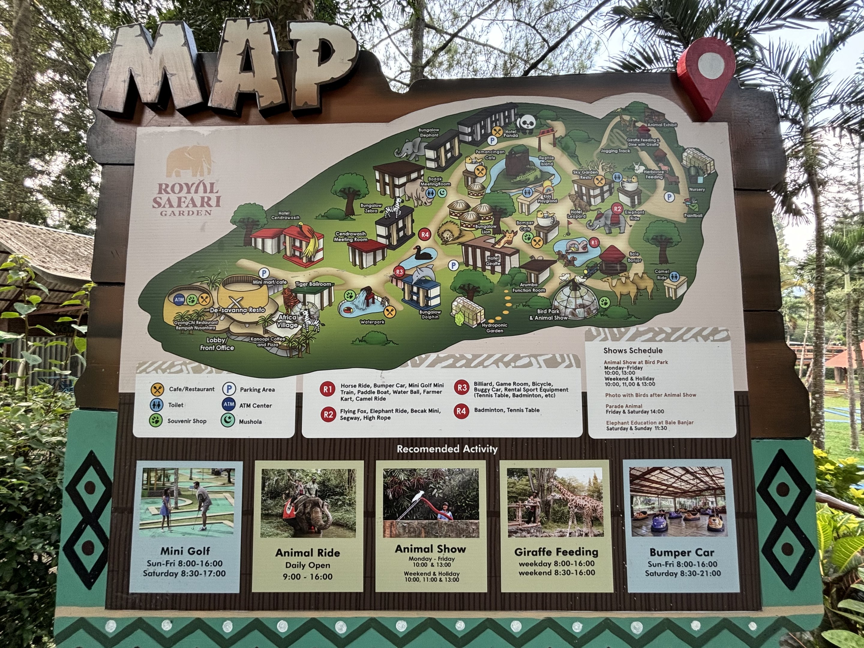 Zoo Map - Royal Safari Garden Resort