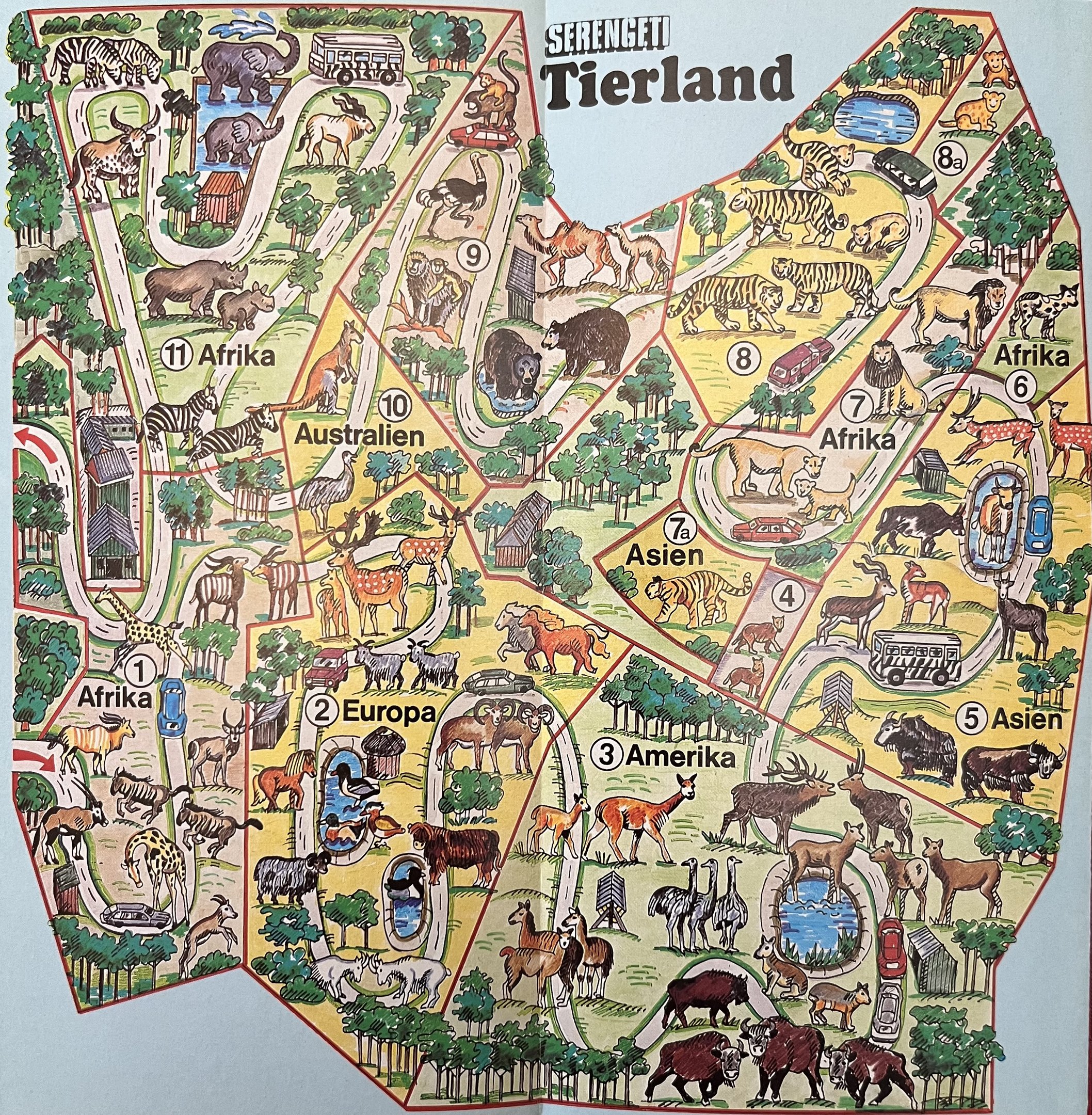 Zoo Map (Safari) - circa mid-1990s