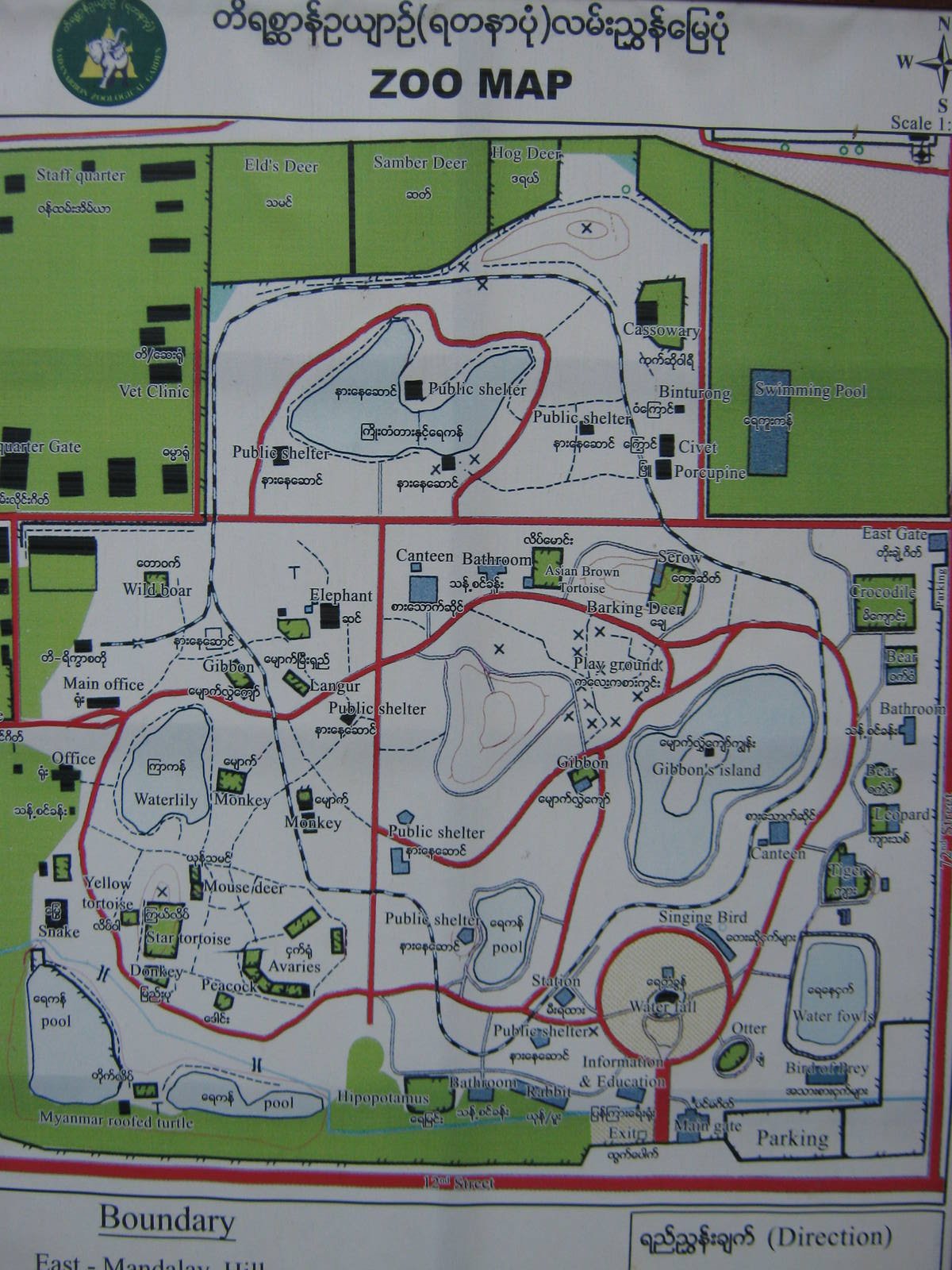 zoo map signboard