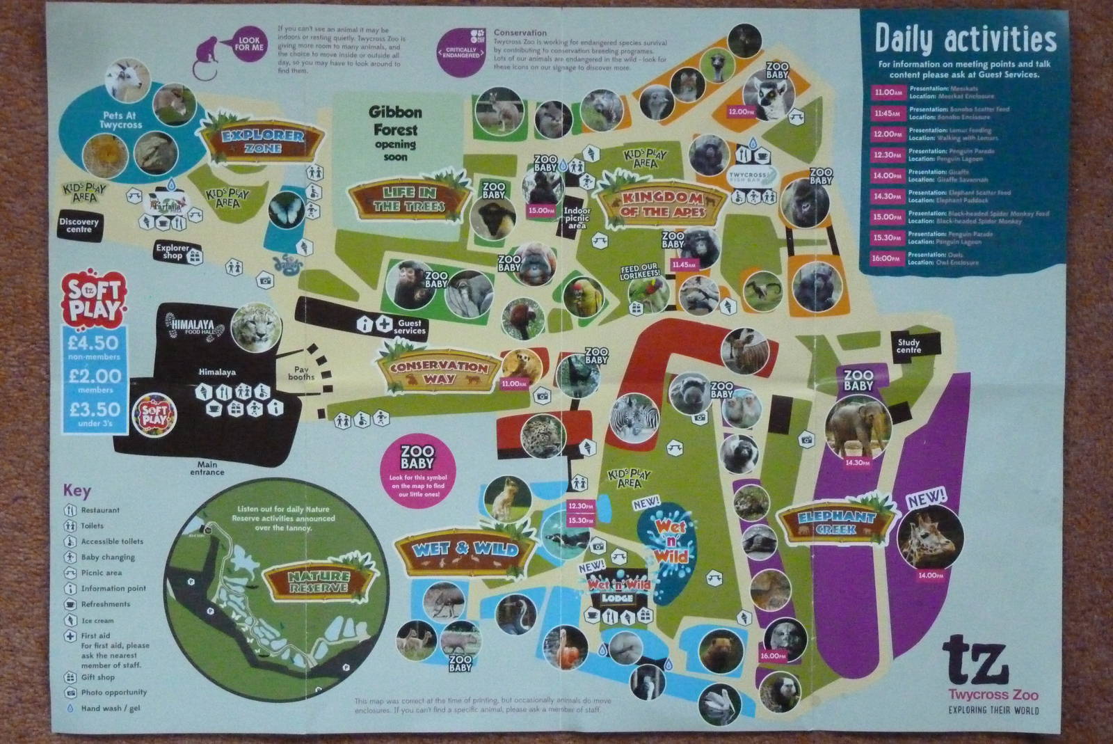 Zoo map, Summer/ Autumn 2015