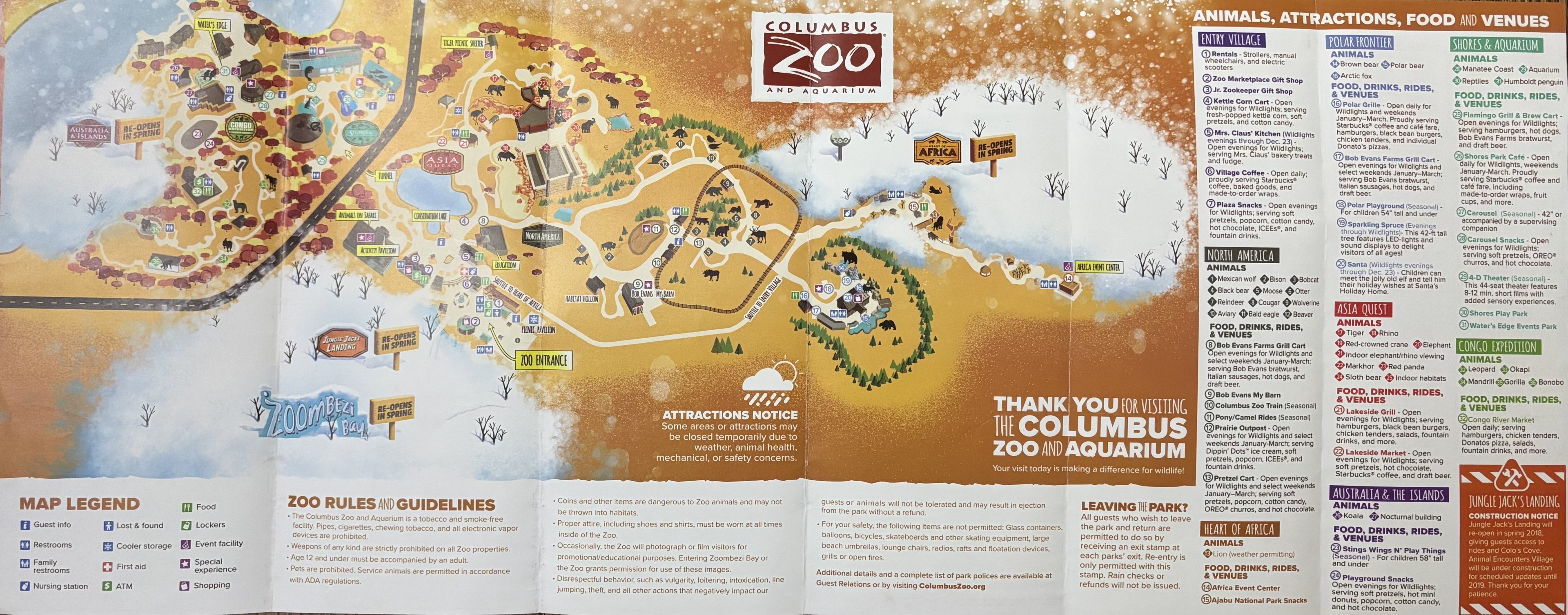 Zoo Map - Winter 2017