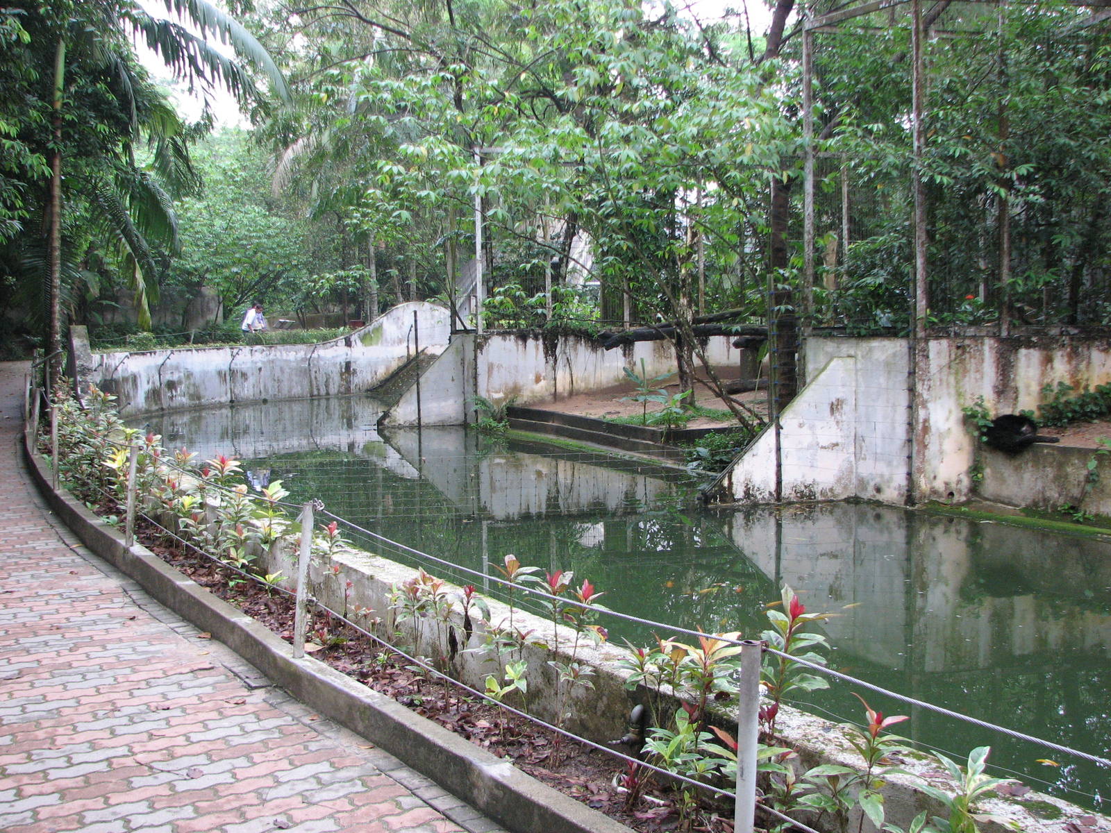 Zoo Negara Malaysia - Moat in front of the circular carnivore complex