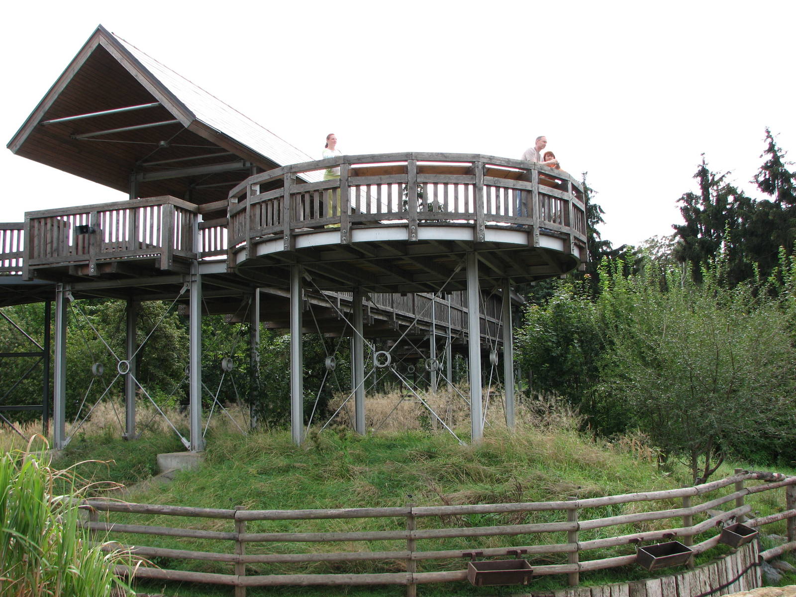 Zoo Praha - Viewing deck at the Savannah