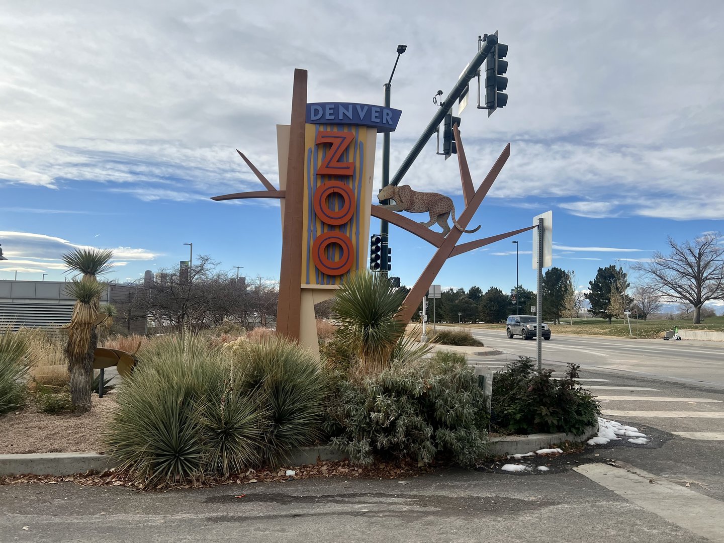 Zoo Roadside Entrance Sign