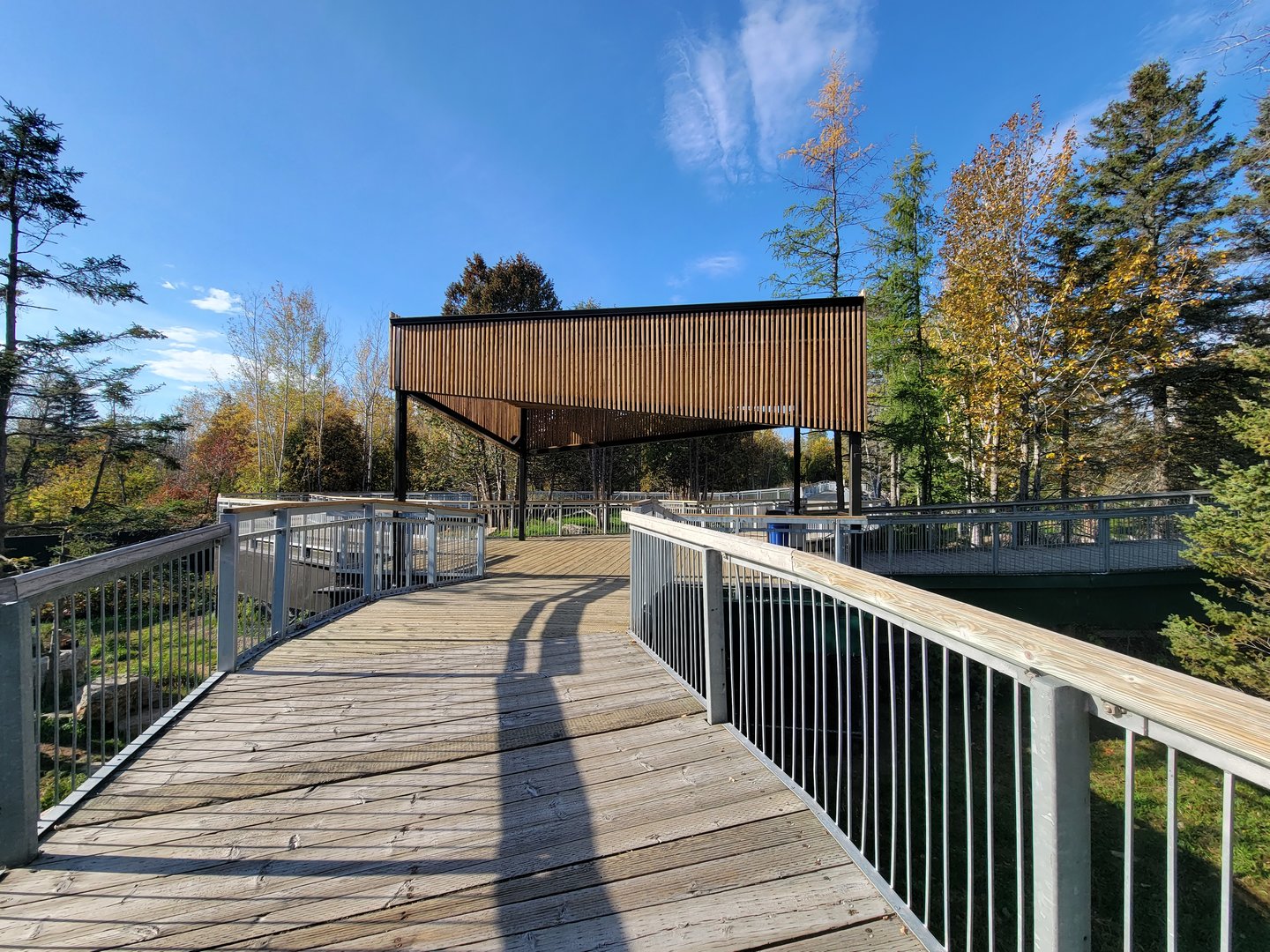 Zoo Sauvage 10/22 -  Laurentian Forest, covered area where boardwalks meet