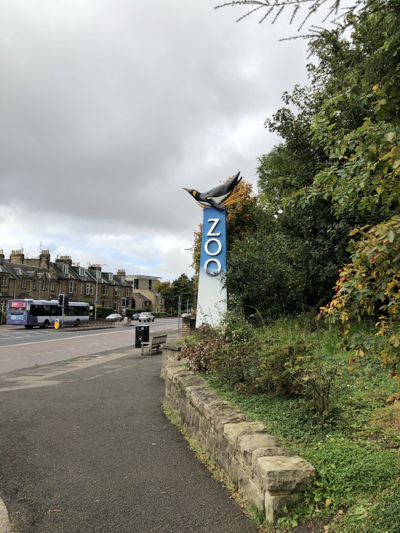 Zoo Sign at Edinburgh Zoo (2020)