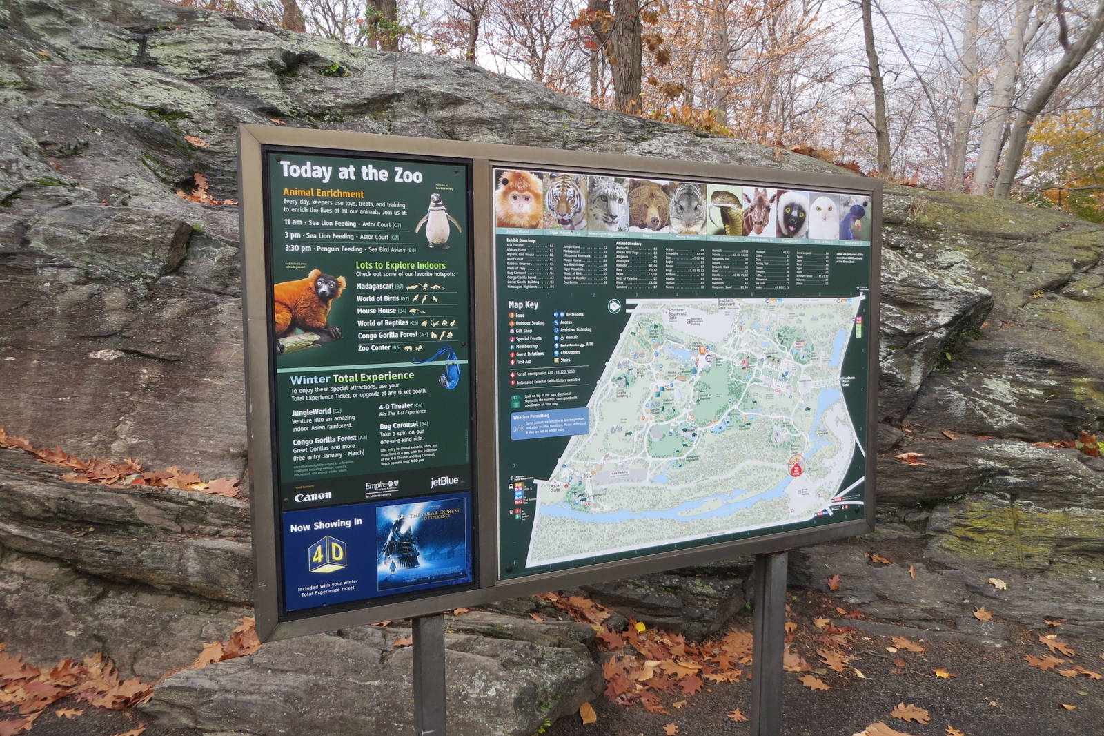 Zoo sign including map 031215