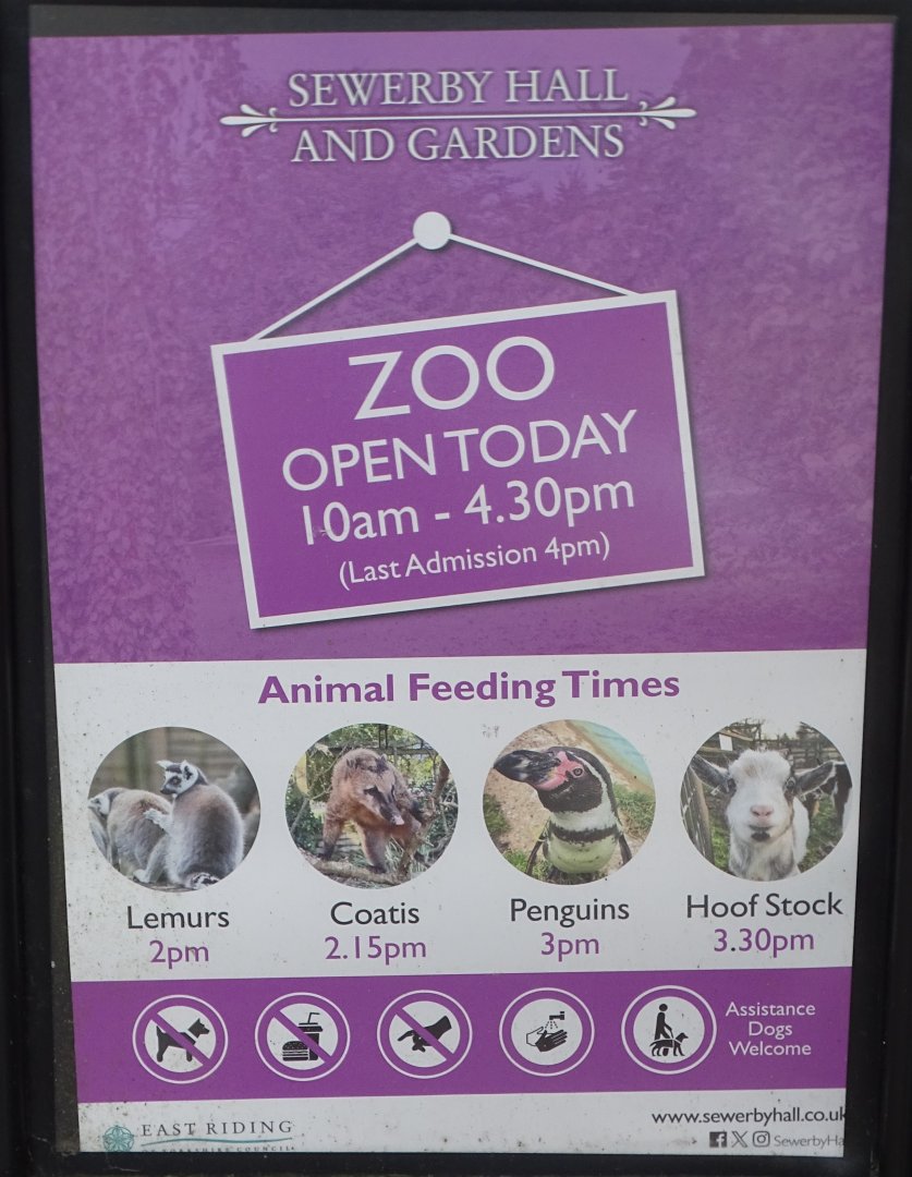 Zoo signage, 2nd August 2024