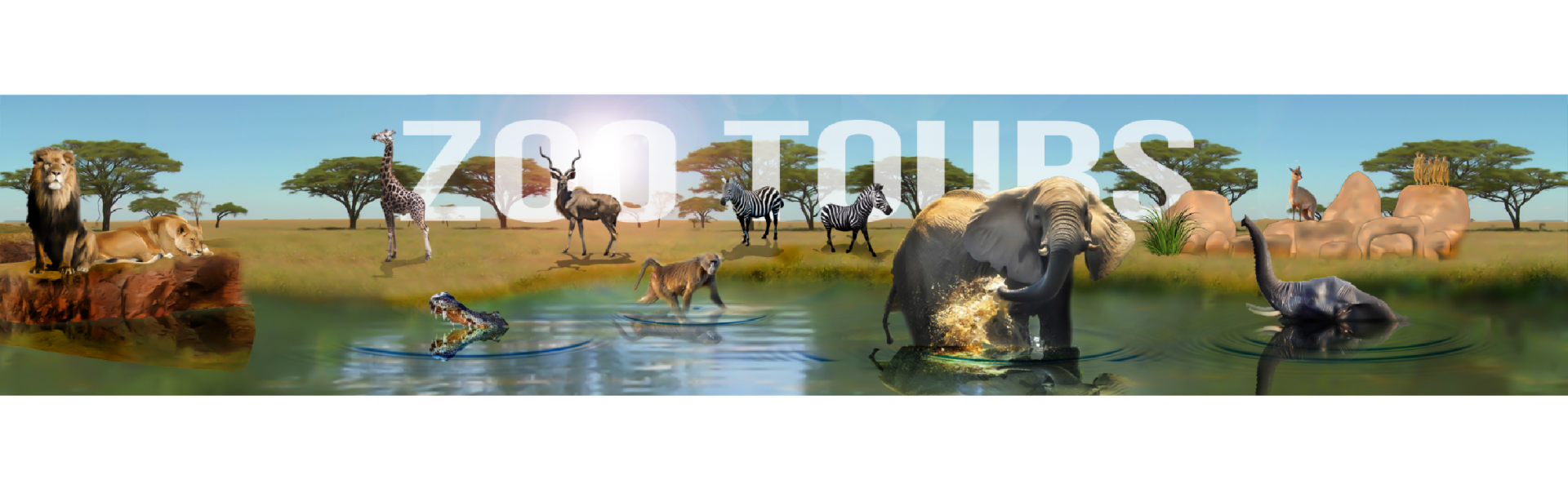 Zoo Tours Channel Art Composition