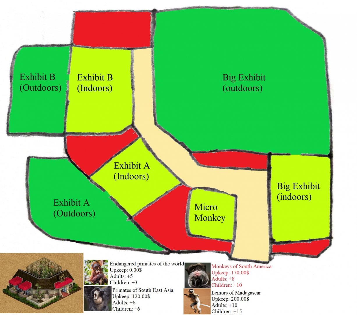 Zoo Tycoon: Primate House map