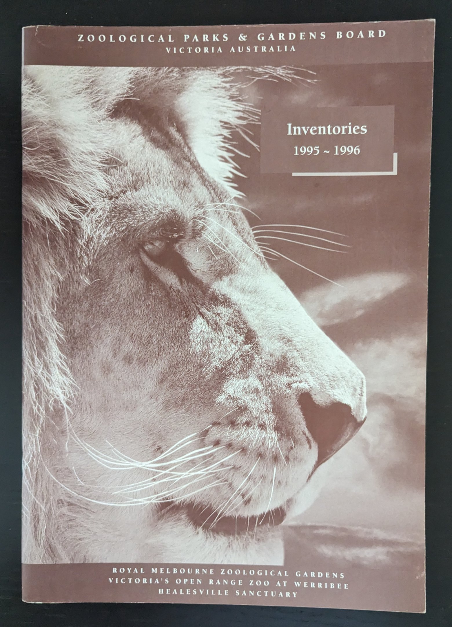 Zoological Parks & Gardens Board - Victoria, Australia - Inventories 1995 - 1996